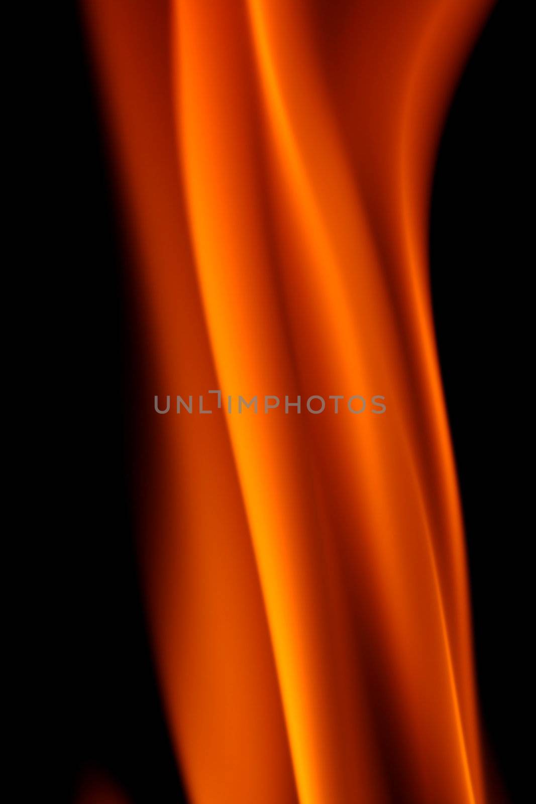 fire on black close up abstract background