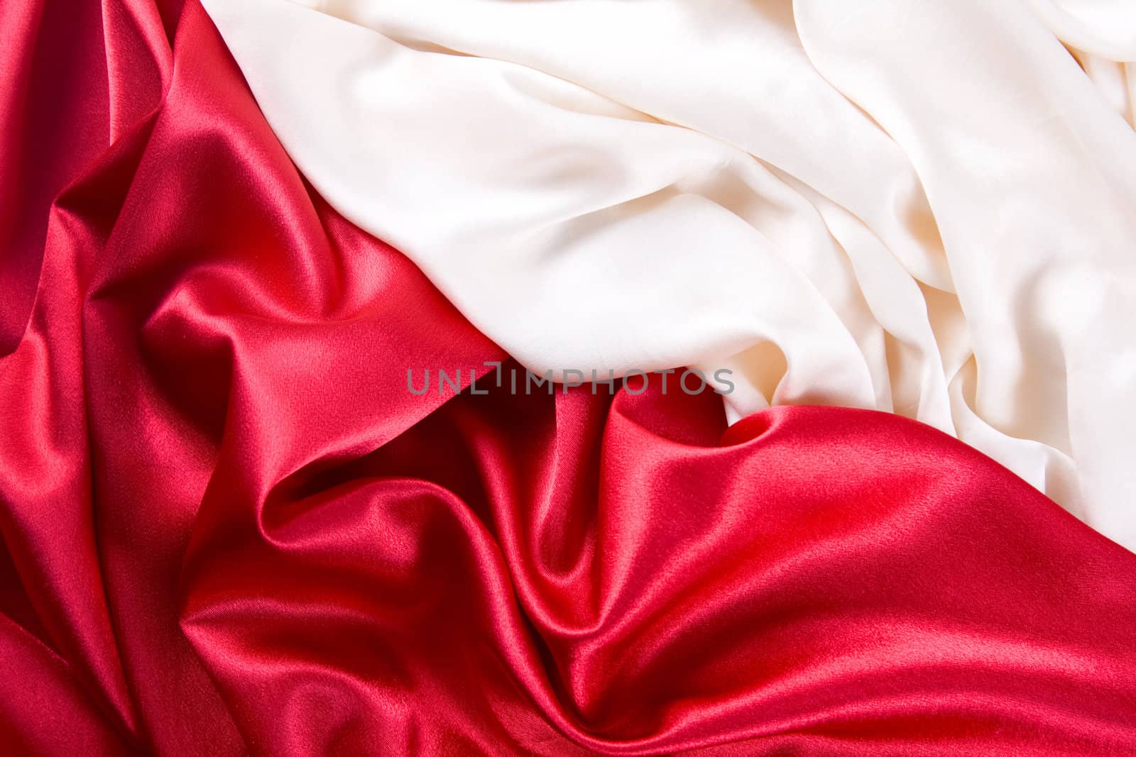 red and white background with a red and white satin