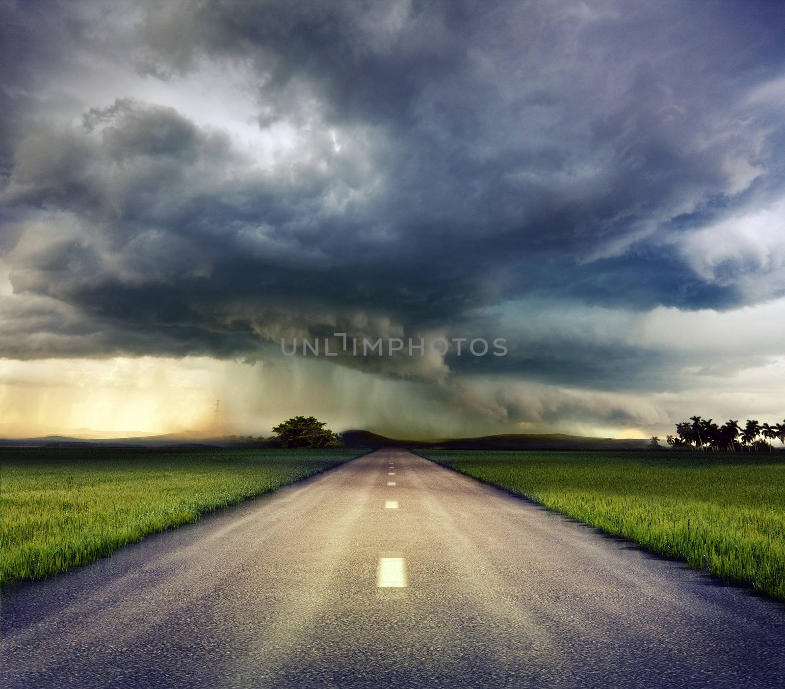 the road to storm ( photo compilation. The grain and texture added. ) 