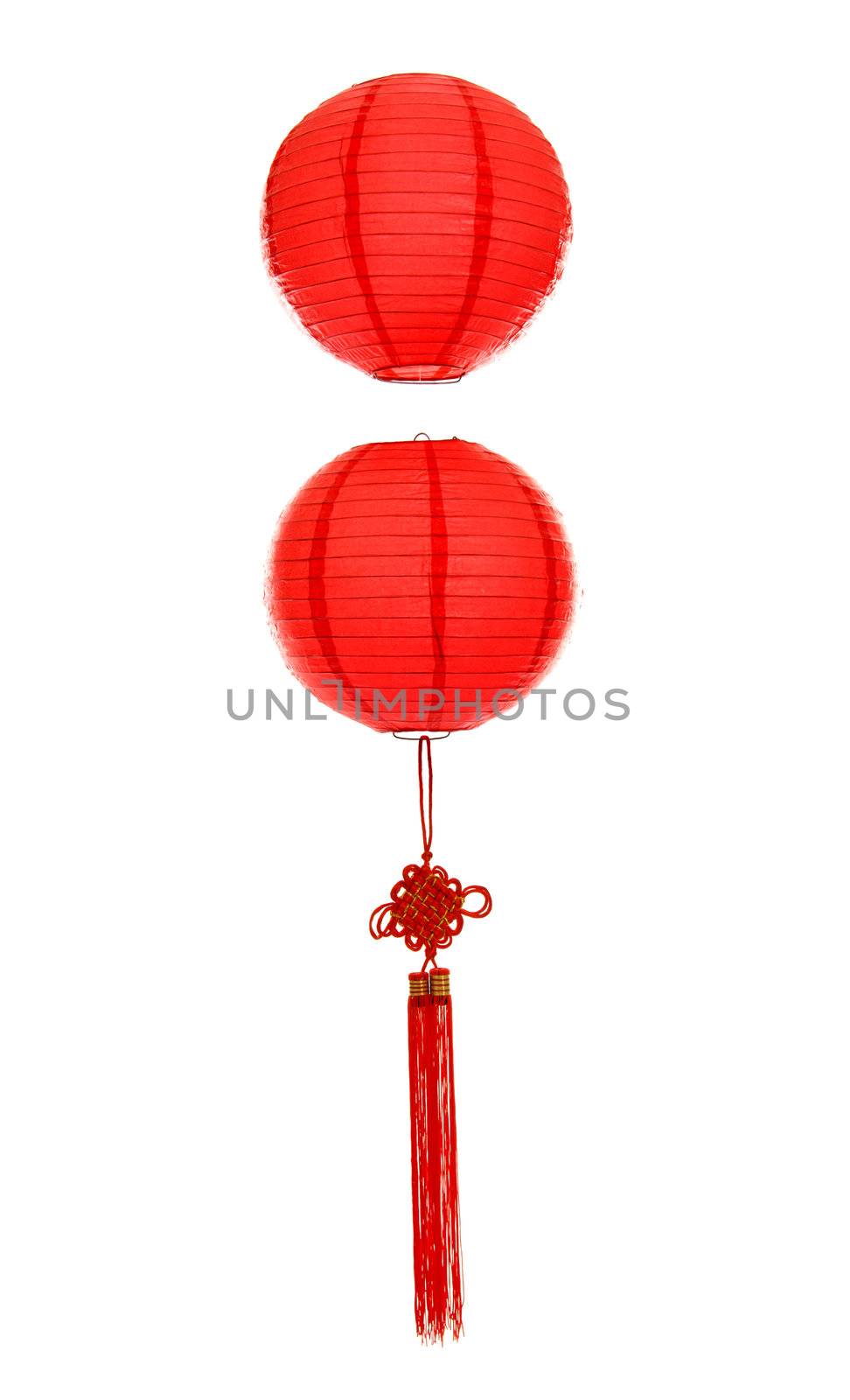 Chinese new year's lantern,isolated on white.