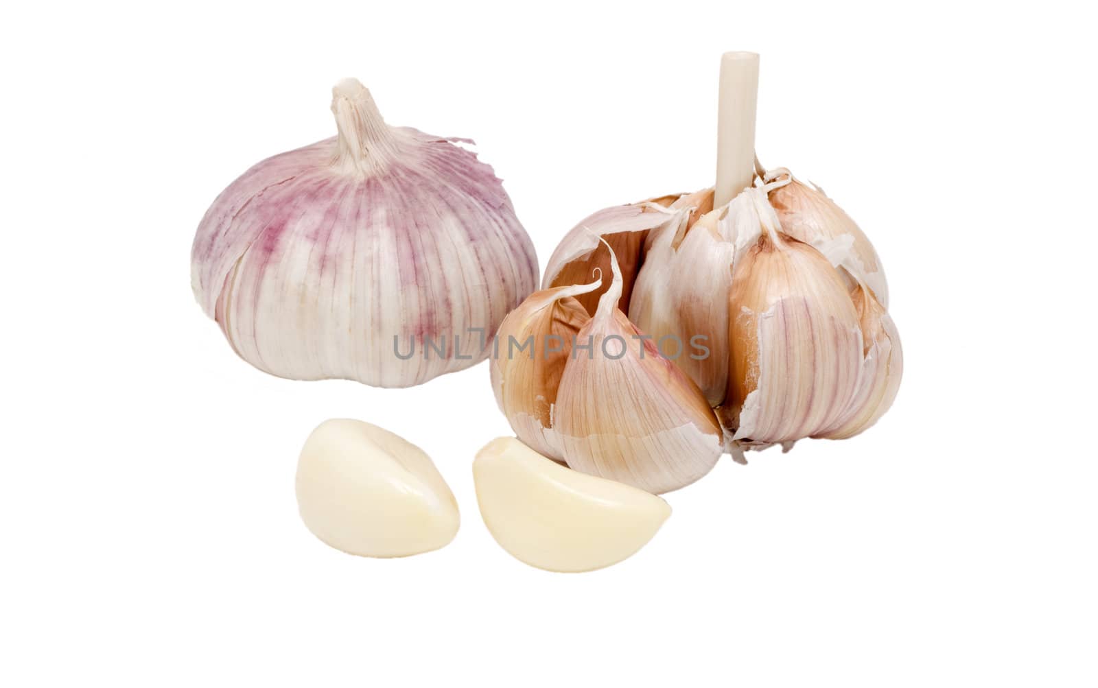 Fresh garlic isolated on white background
