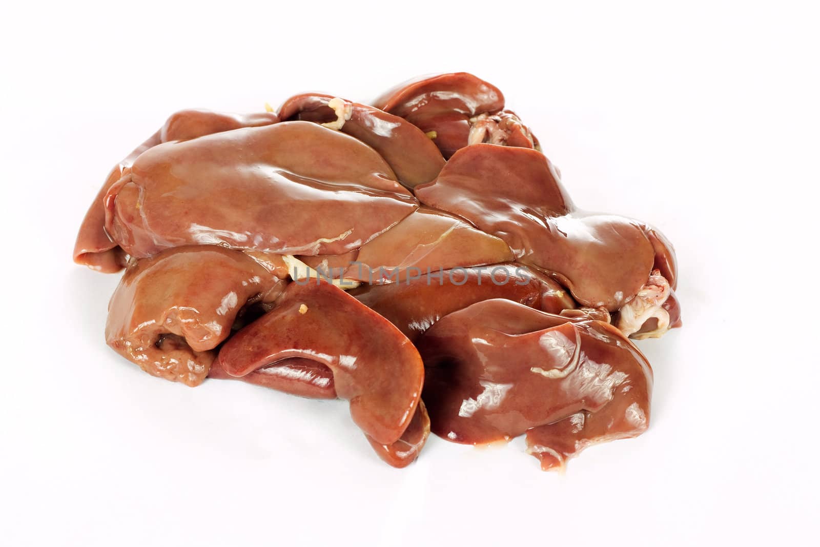 Fresh raw chicken liver for cooking ingredient.
