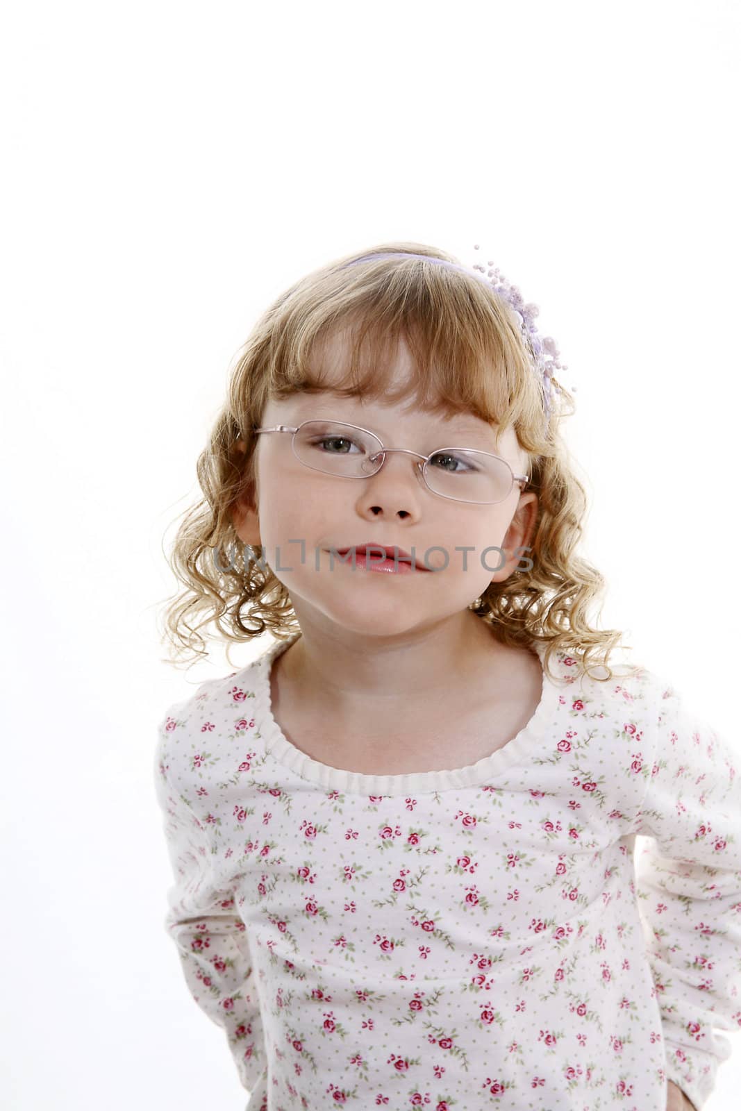 preteen girl wearing glasses