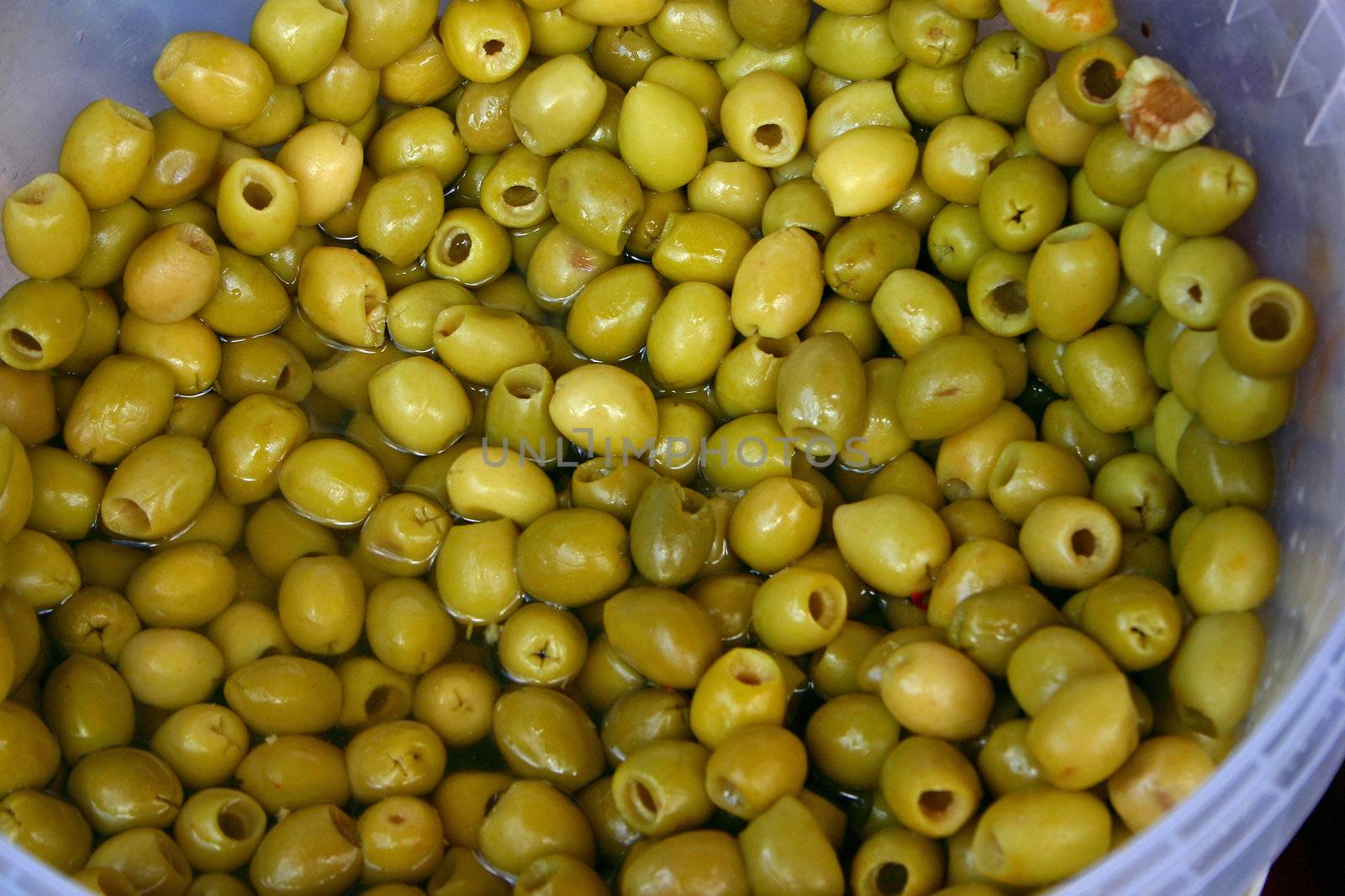 Fresh olives at the local market