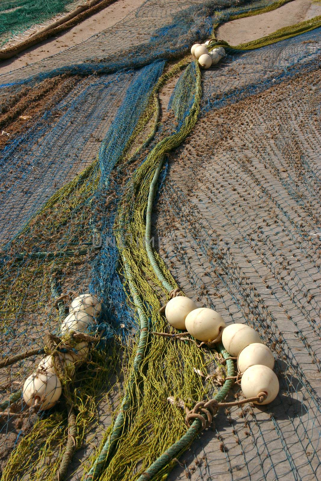 Fishing nets at the harbor of Calpe - Spain