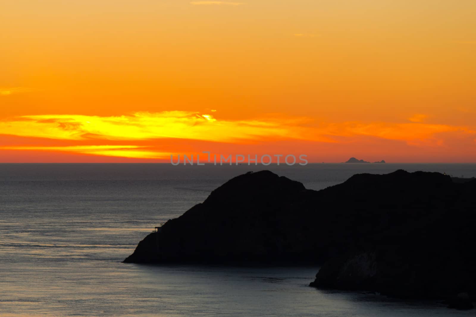 Sunset over the ocean