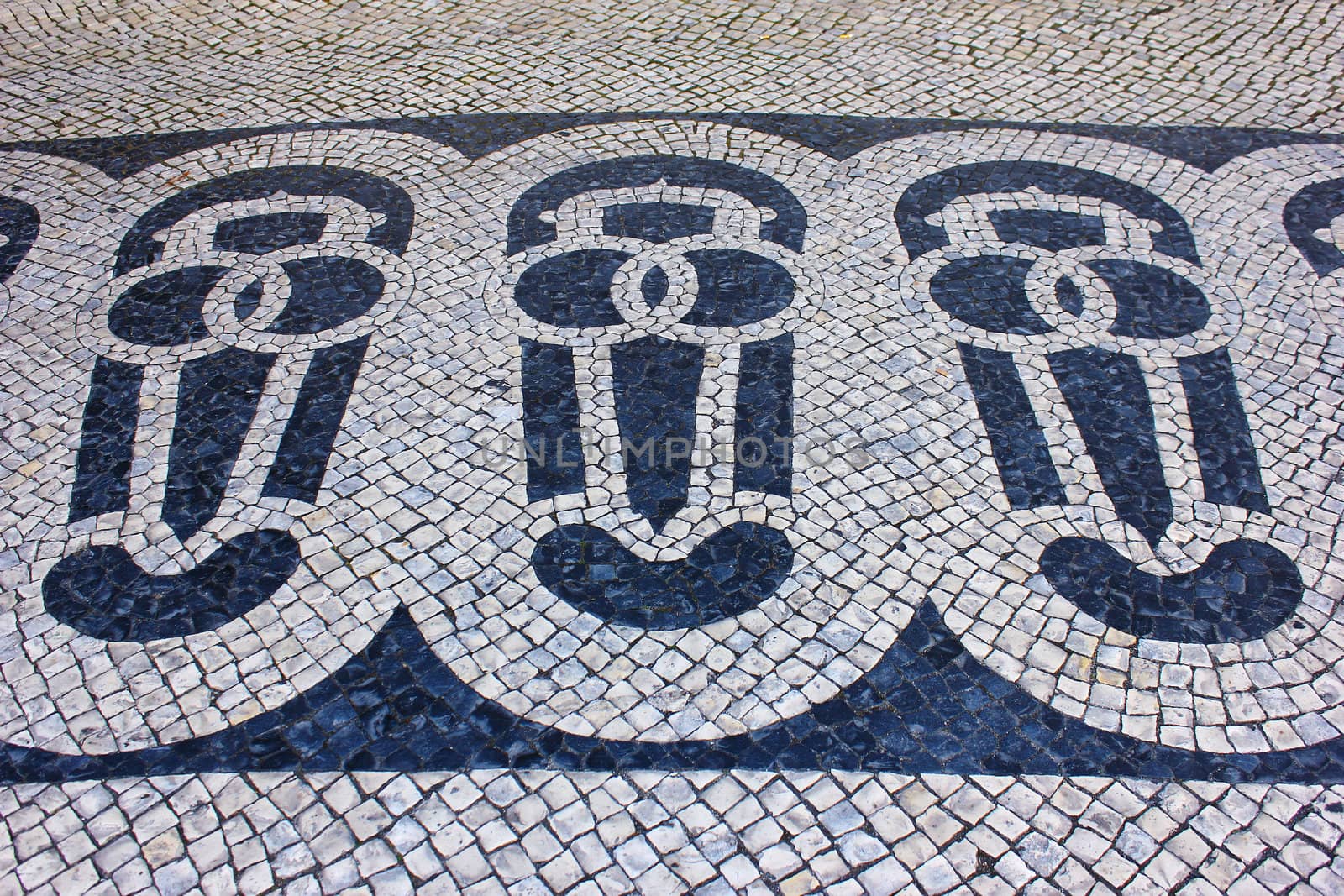 Detail of the famous portuguese pavement