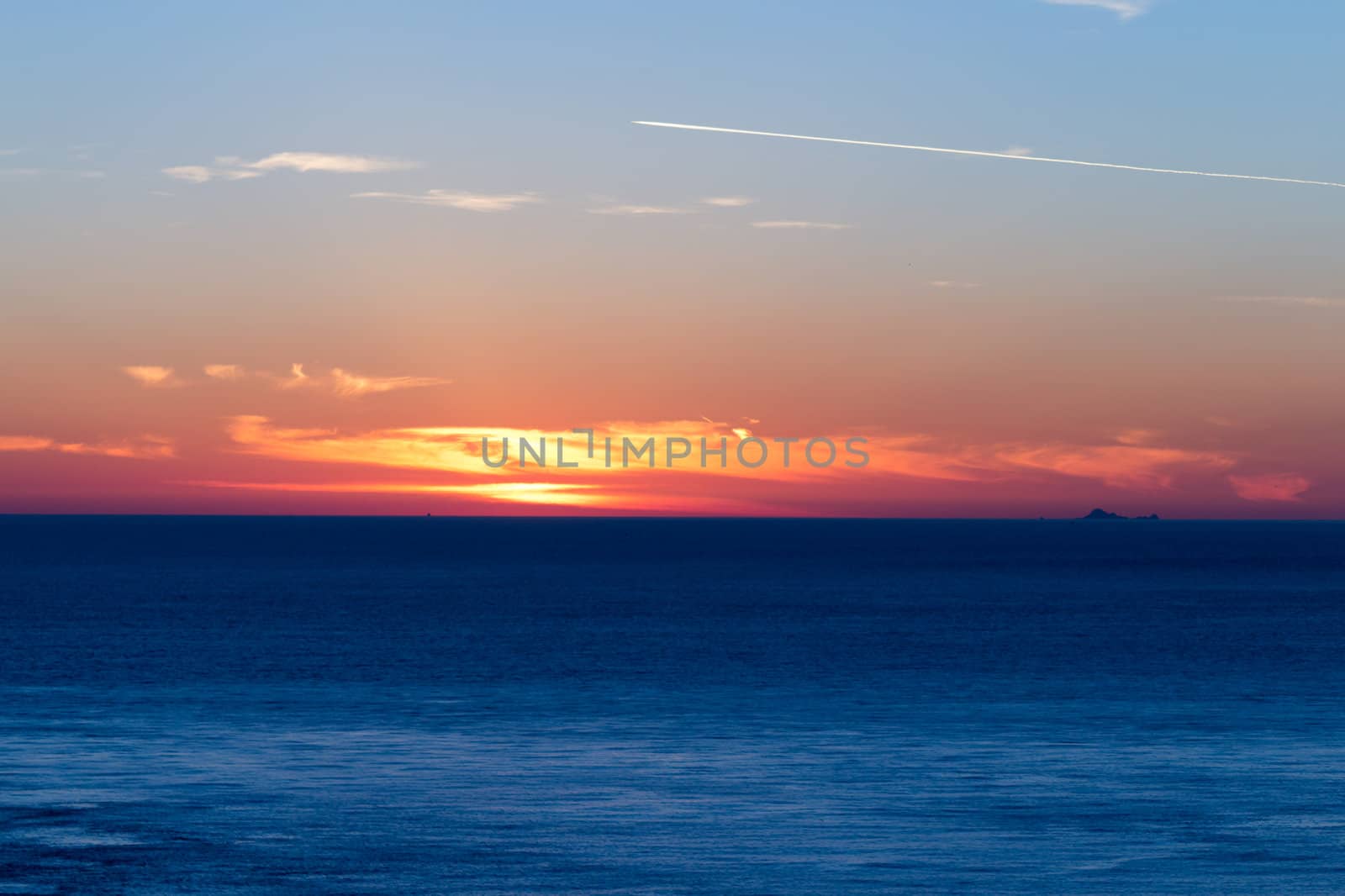 Sunset over the ocean