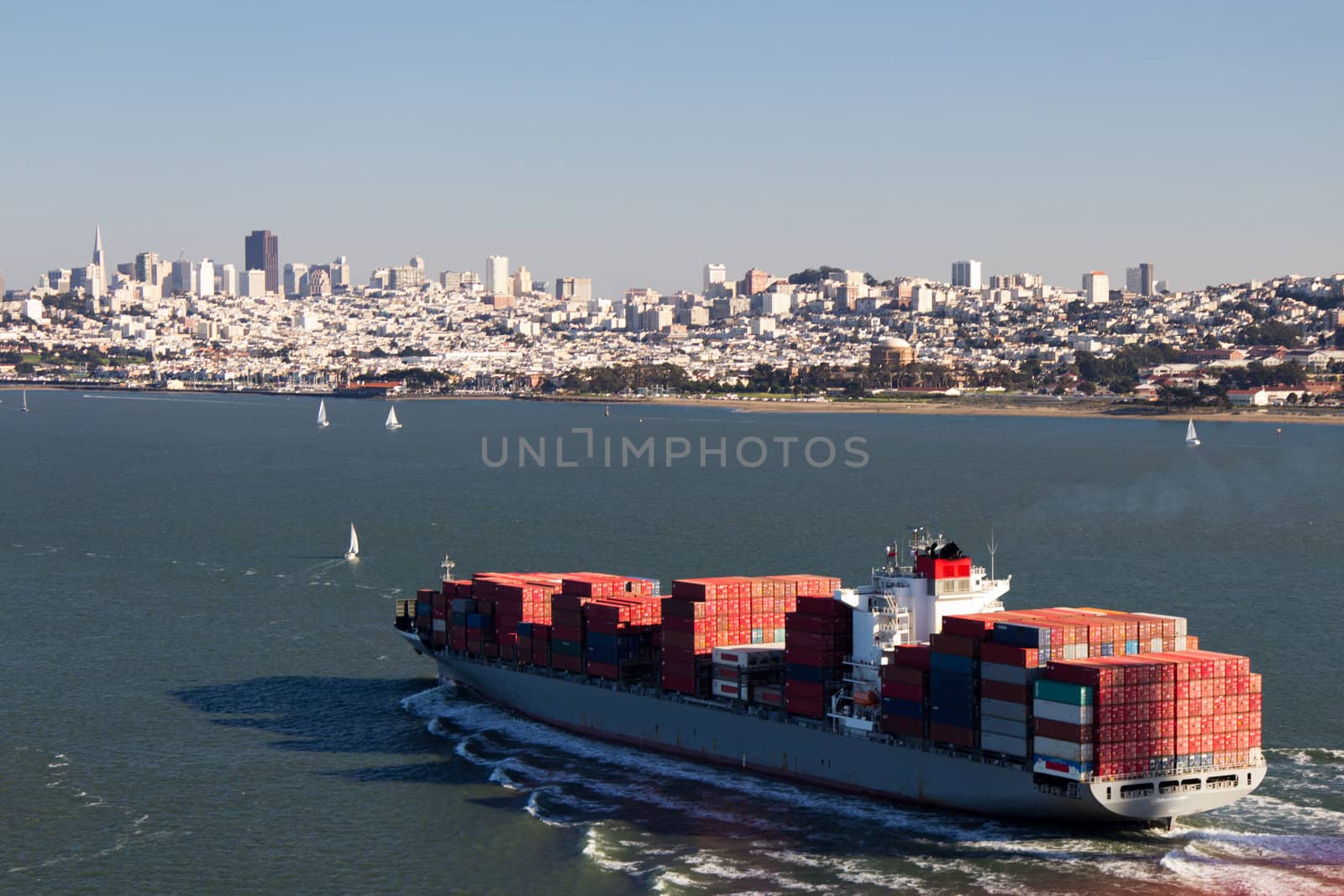 Container Ship in the San Francisco Bay