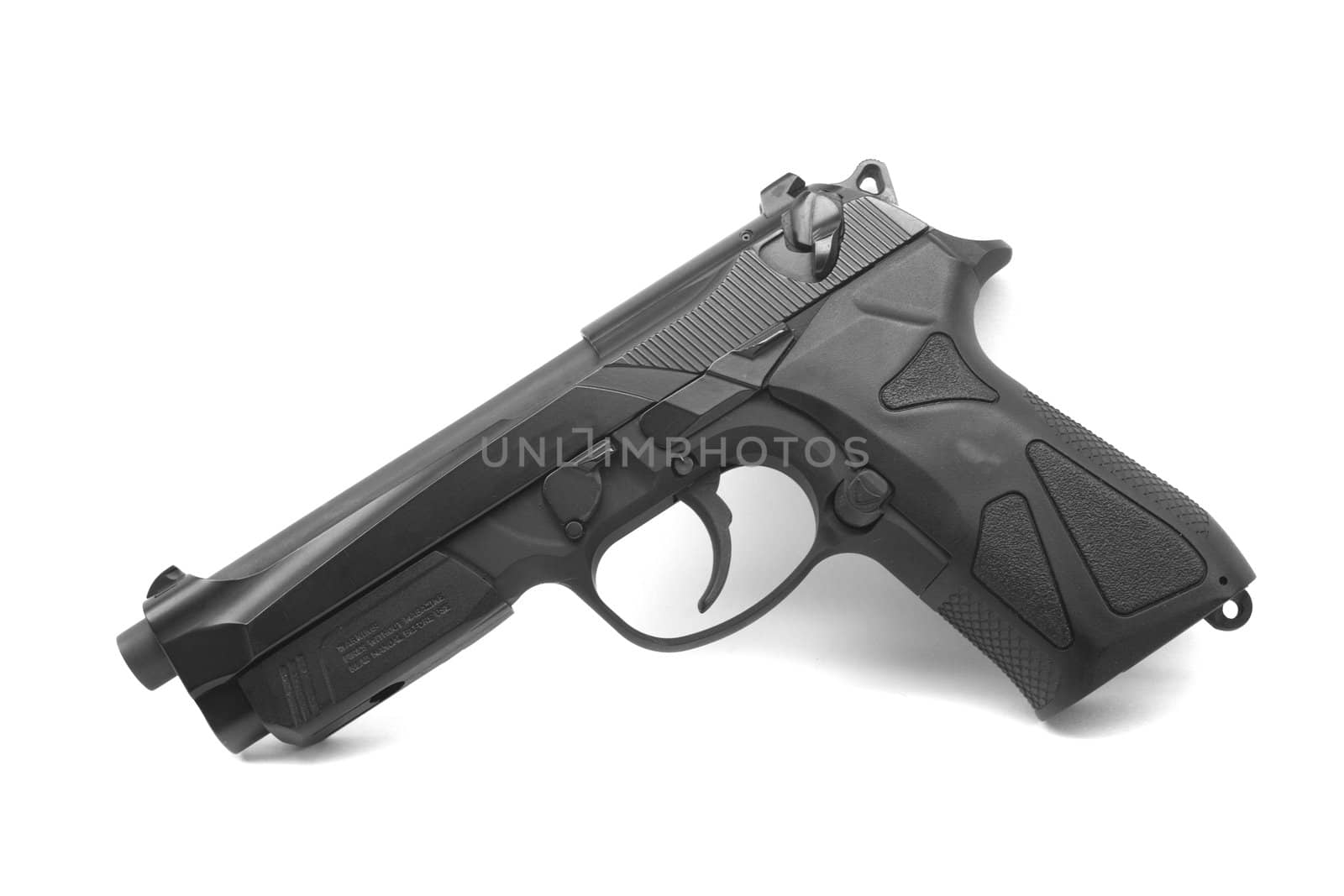 Handgun isolated on a white background