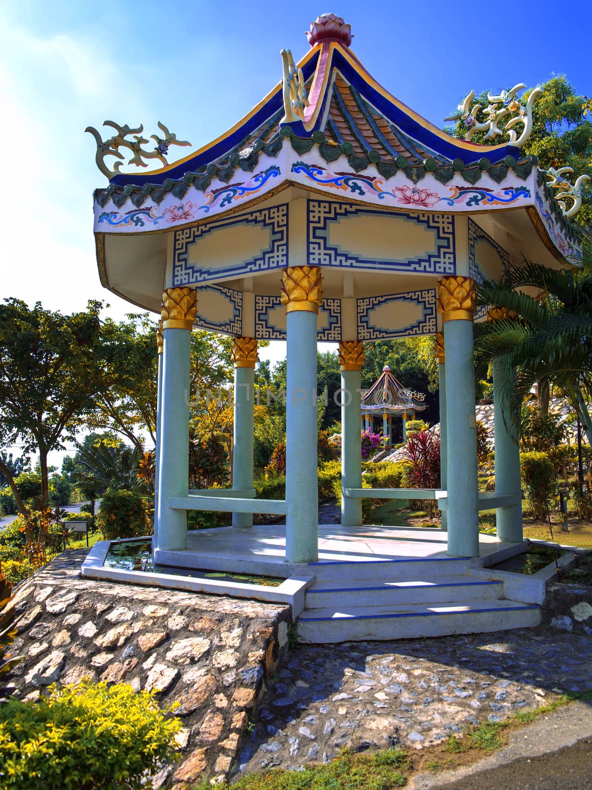 Arbour in Thai style. Hat Yao, Thailand.