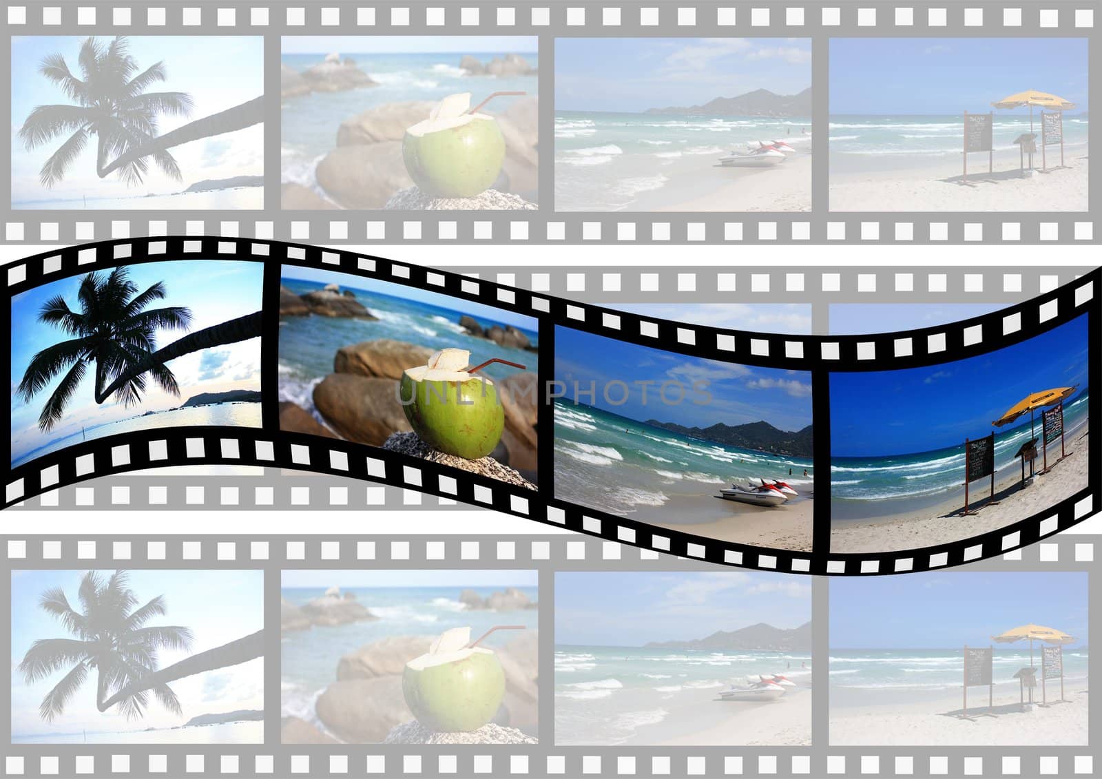 Sea view film strip in Asia