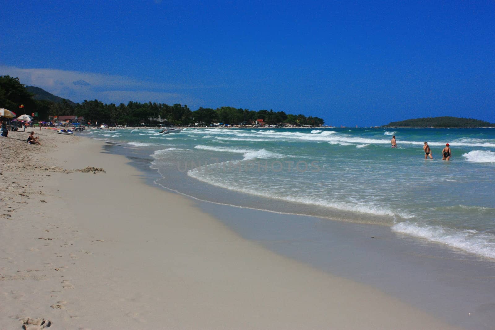 White sand beach in Asia