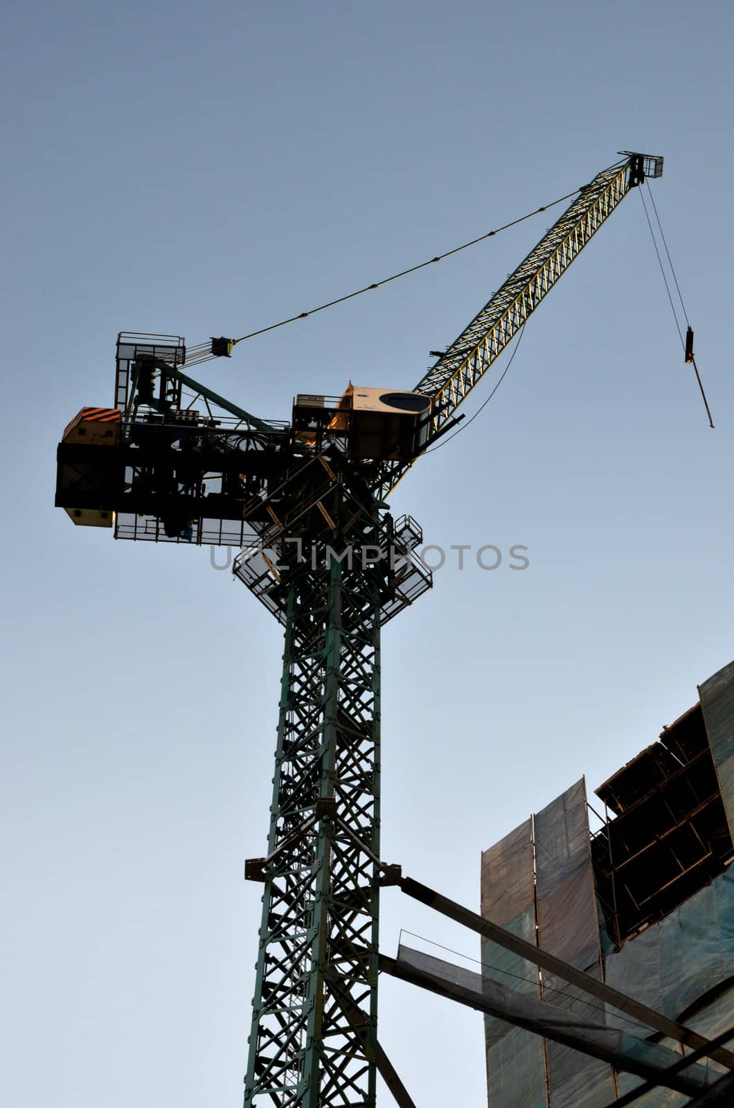 Crane in construction site