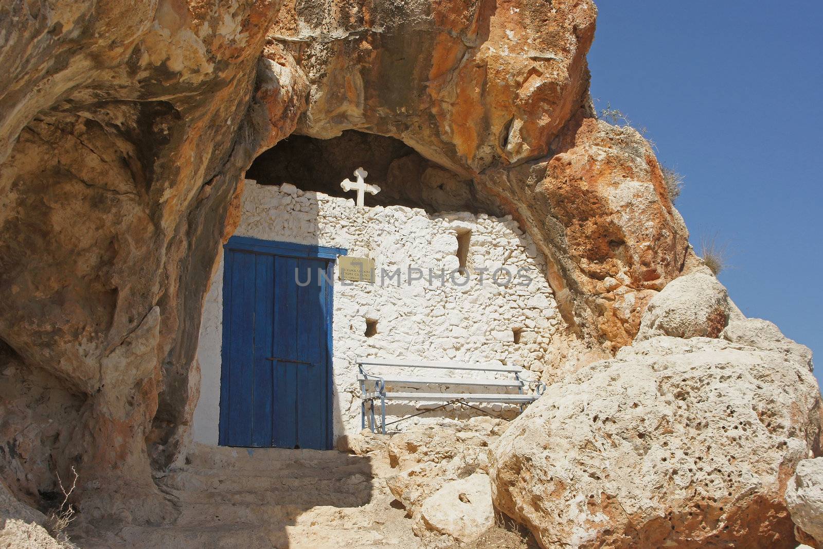 Cave church, Protaras, Cyprus by alfotokunst