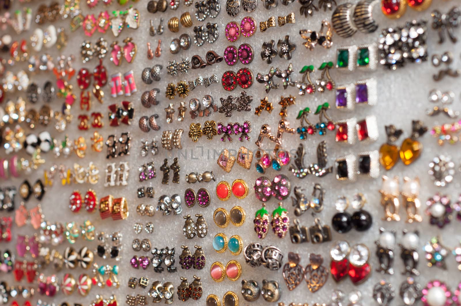 colorful earings for sell in shop - woman fashion