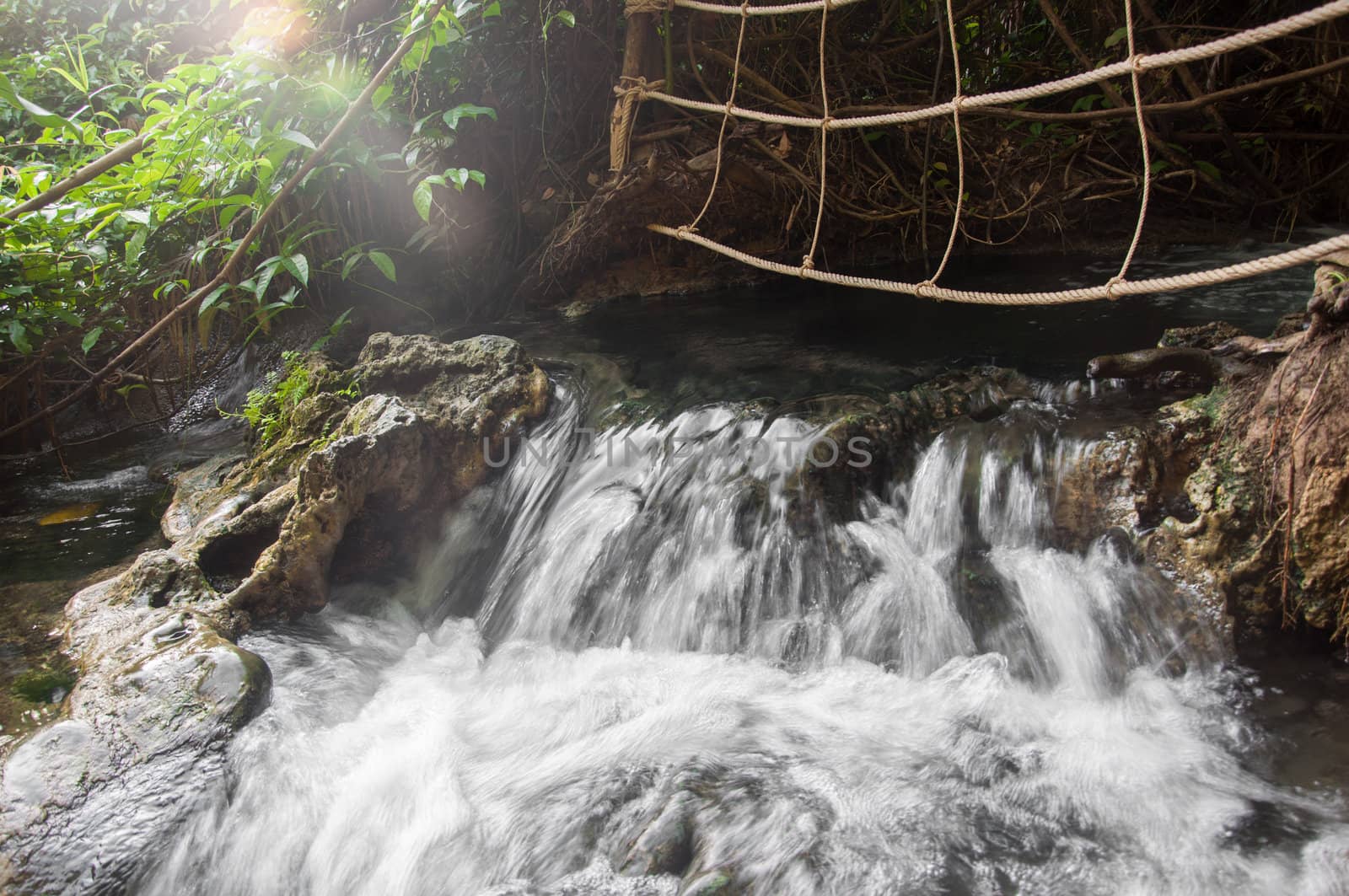 hot waterfall landscape in krabi, thailand by ngarare