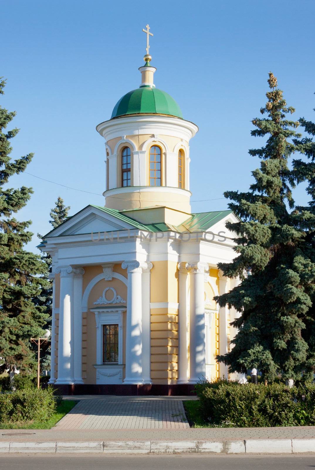 The City Of Dzerzhinsk. Russia. Nizhny Novgorod region. A chapel in honor of the Archangel Michael