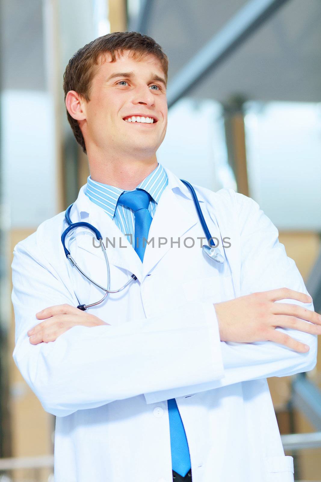 friendly male doctor by sergey_nivens