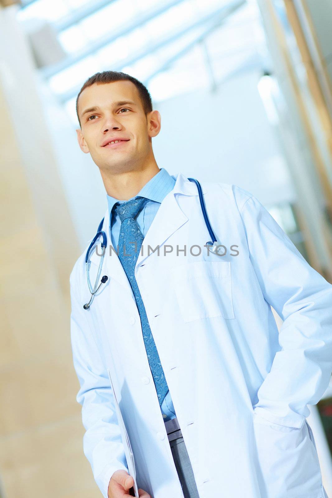 friendly male doctor by sergey_nivens