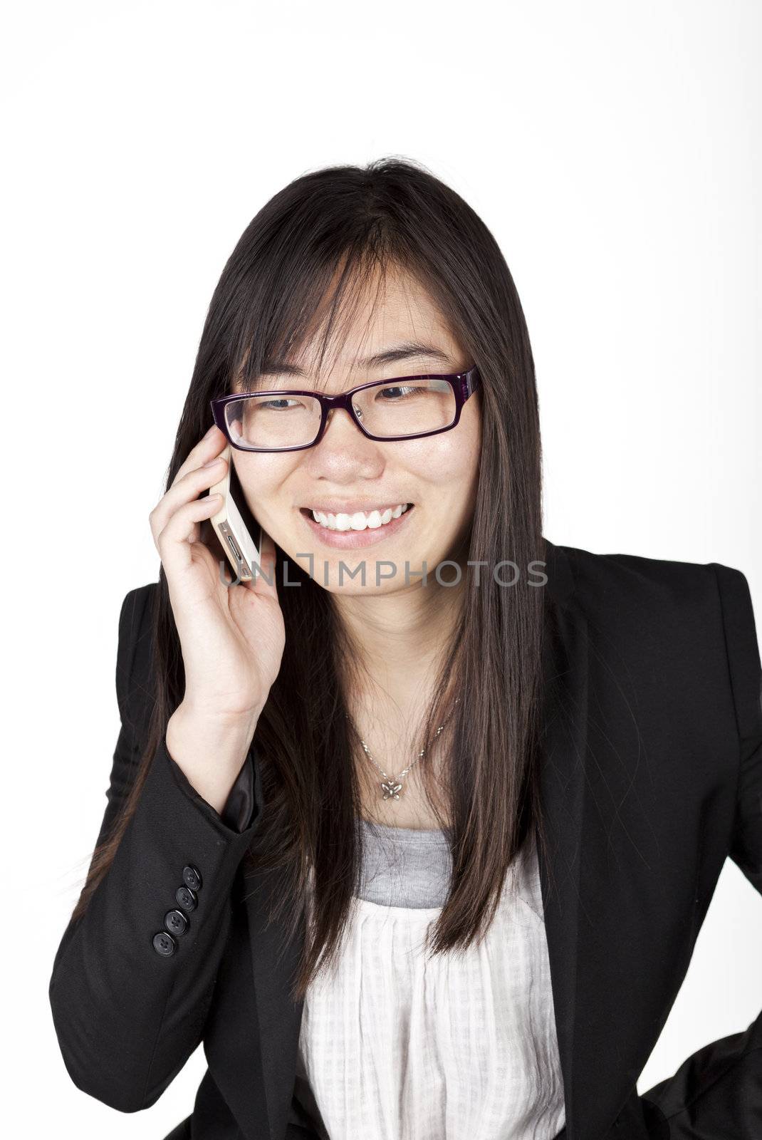 Asian business woman calling phone by kawing921