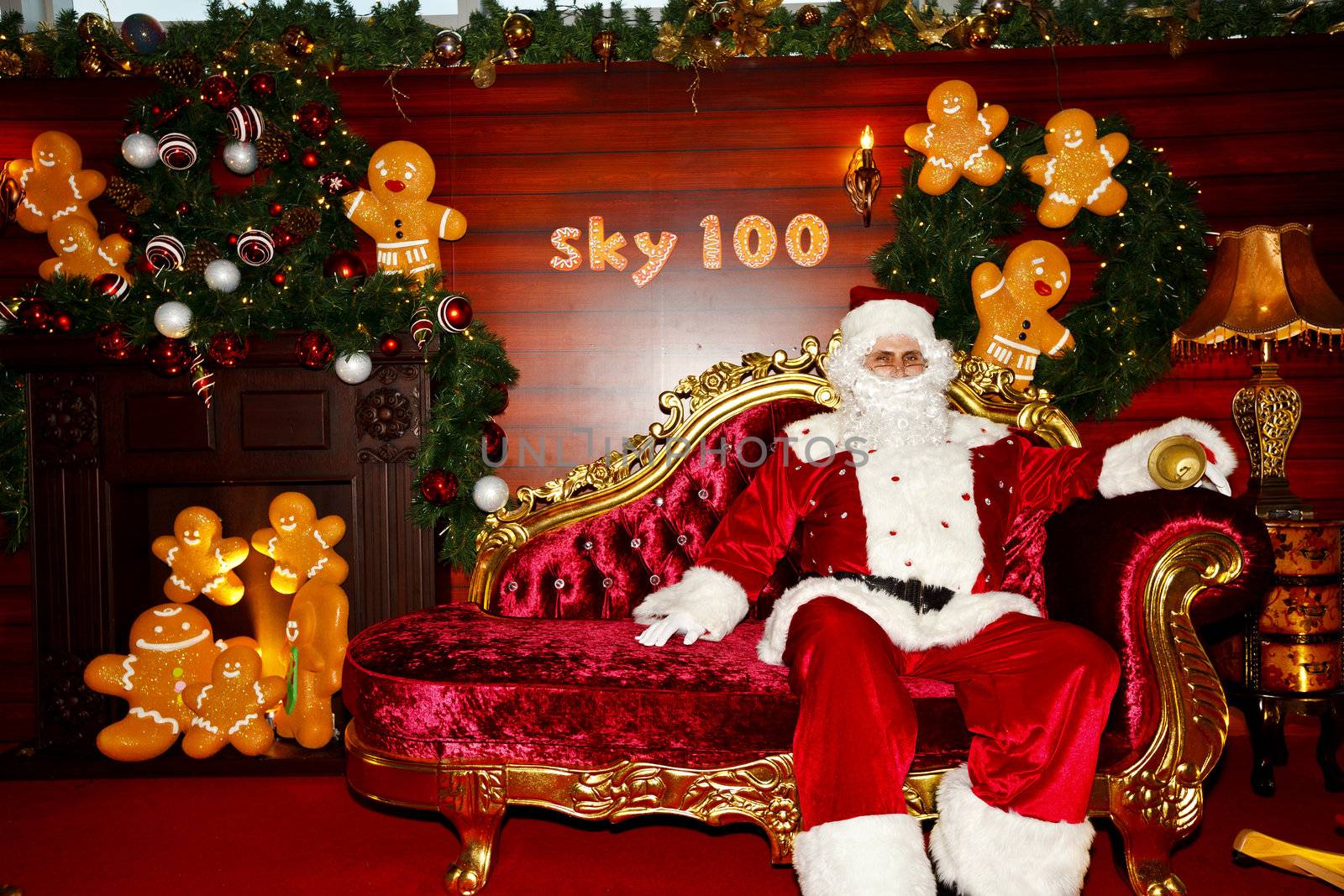 HONG KONG - 8 DECEMBER, Santa Claus in sky100, Hong Kong on 8 December 2012. It is one of the biggest festival in Hong Kong.