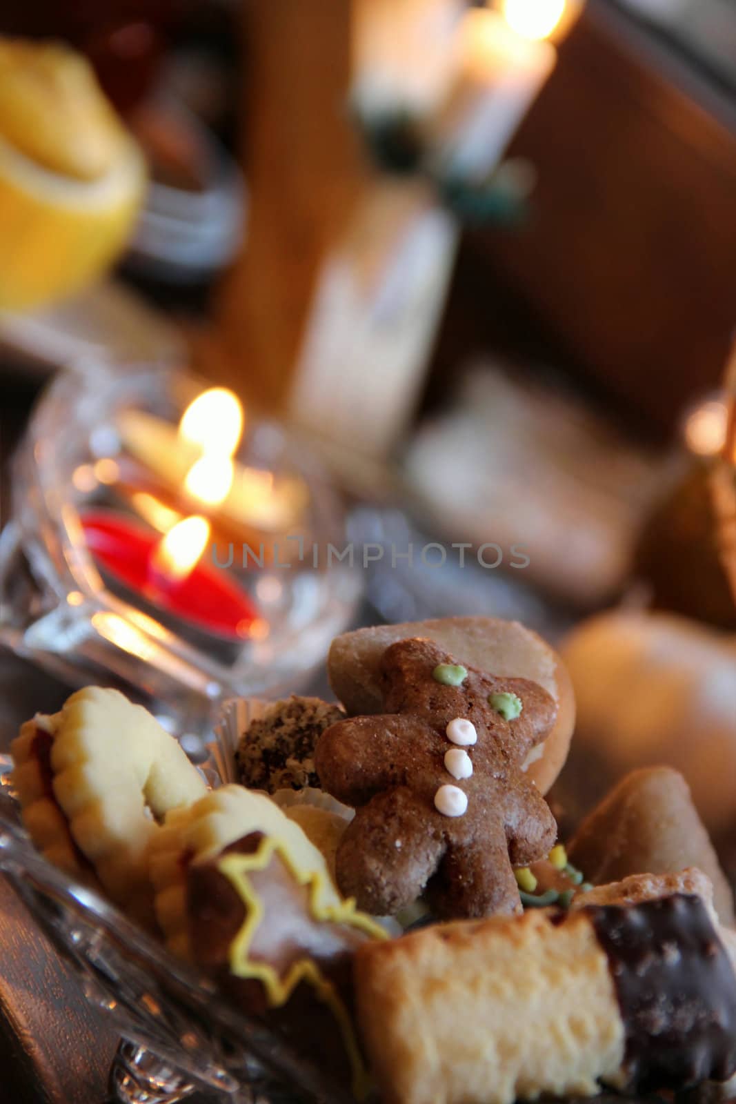 Bix mix of christmas sweets and candles 