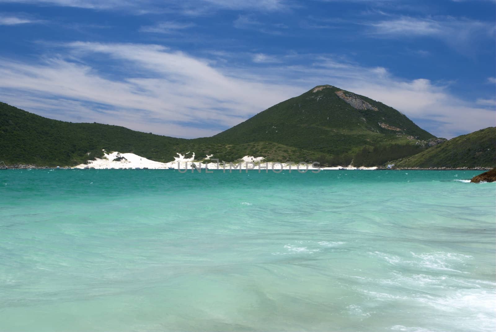 Crystalline turquoise sea in Arraial do Cabo, Rio de janeiro, Brazil