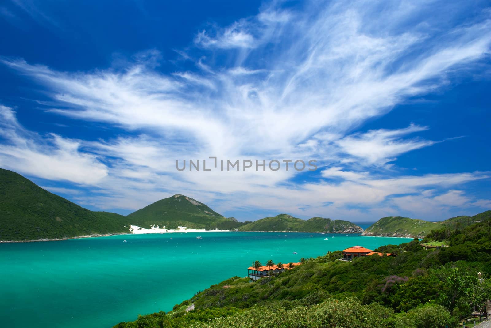 crystalline turquoise sea in Arraial do Cabo, Rio de janeiro, Brazil