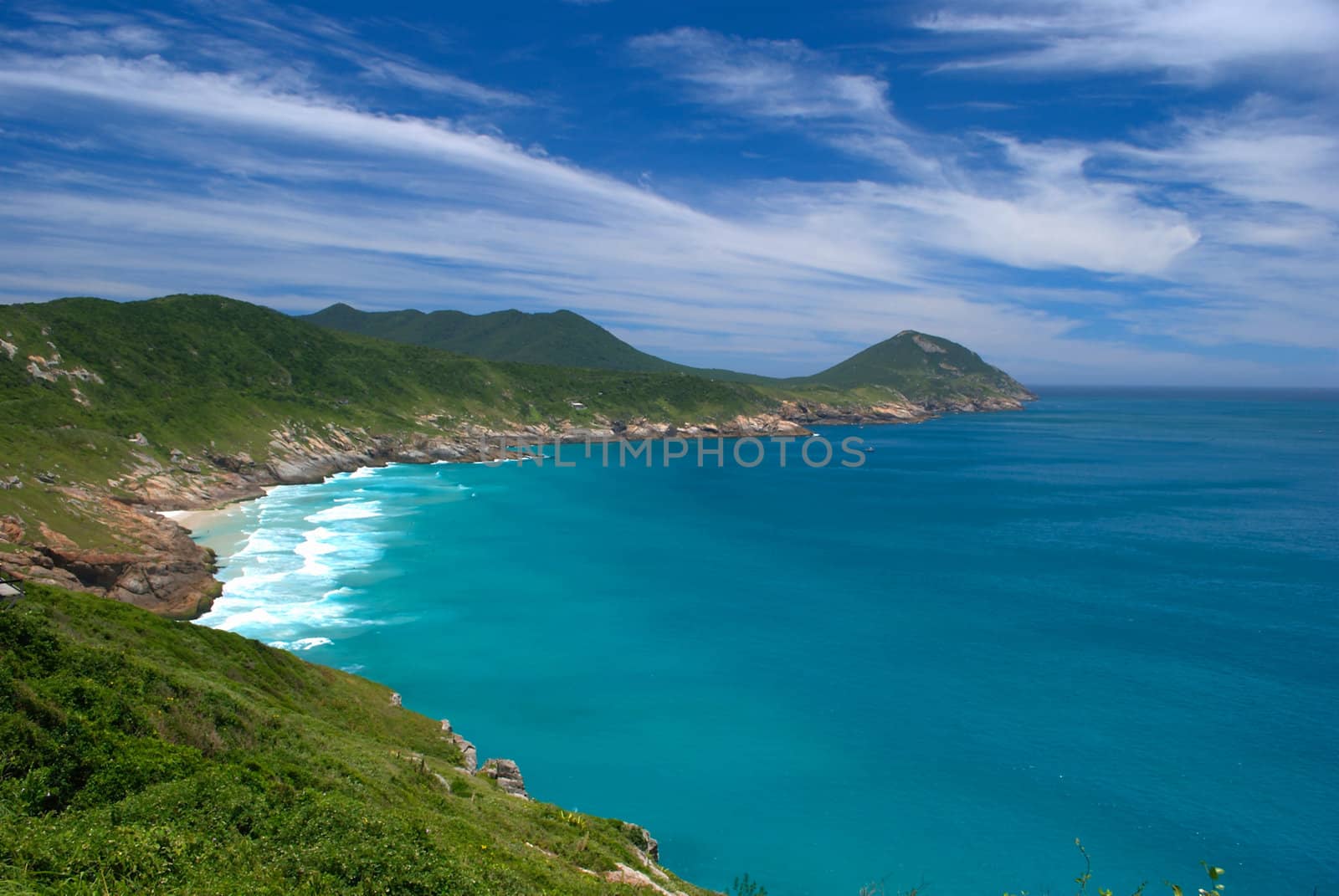 Crystalline clear waters in Arraial do Cabo, Rio de Janeiro, Brazil 