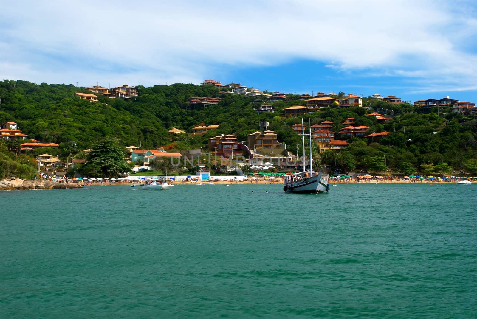 Boats over the sea in Buzios,Rio de janeiro, Brazil by eldervs