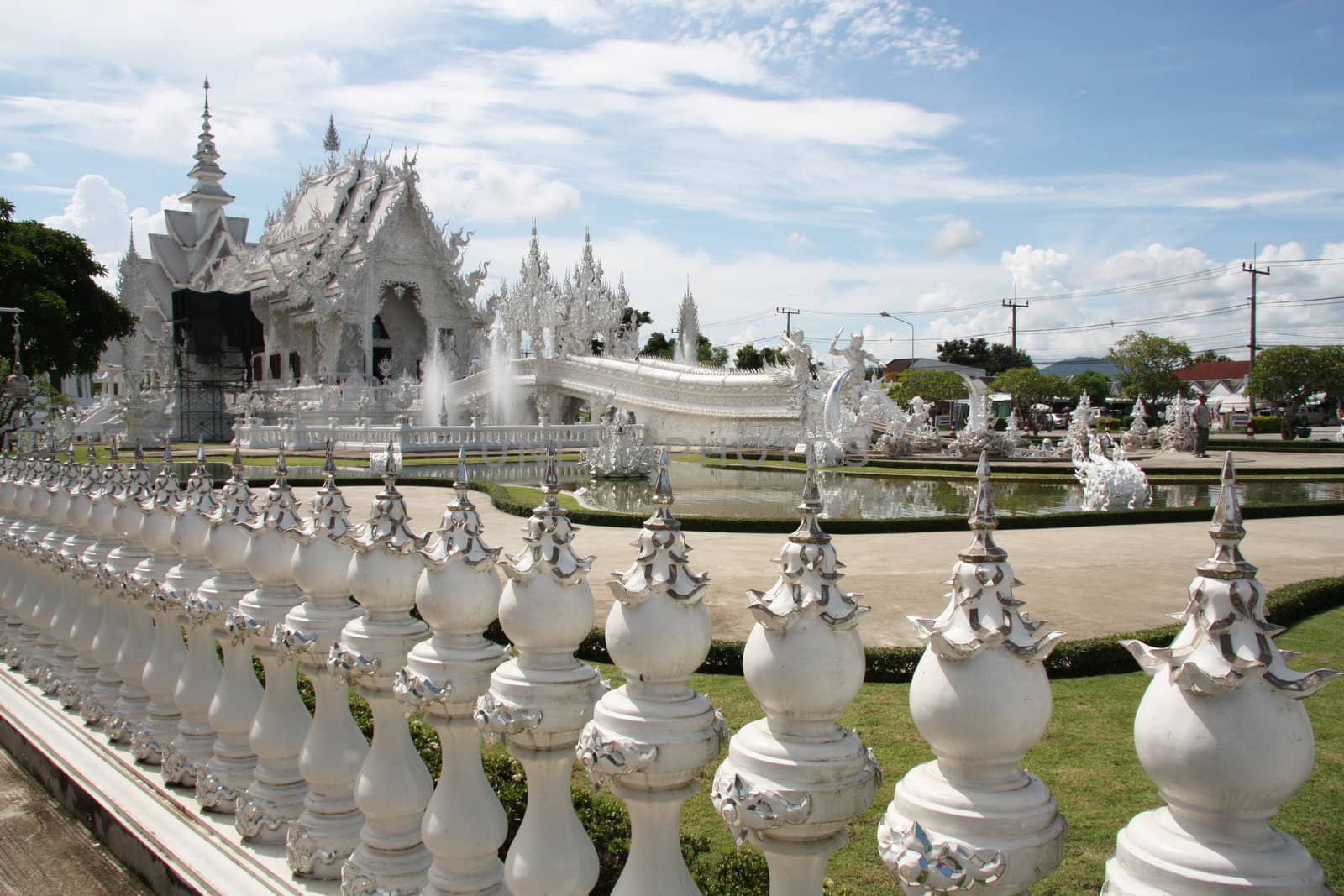 Beautiful White Temple Wat Rong Khun in Chiang Rai, Thailand