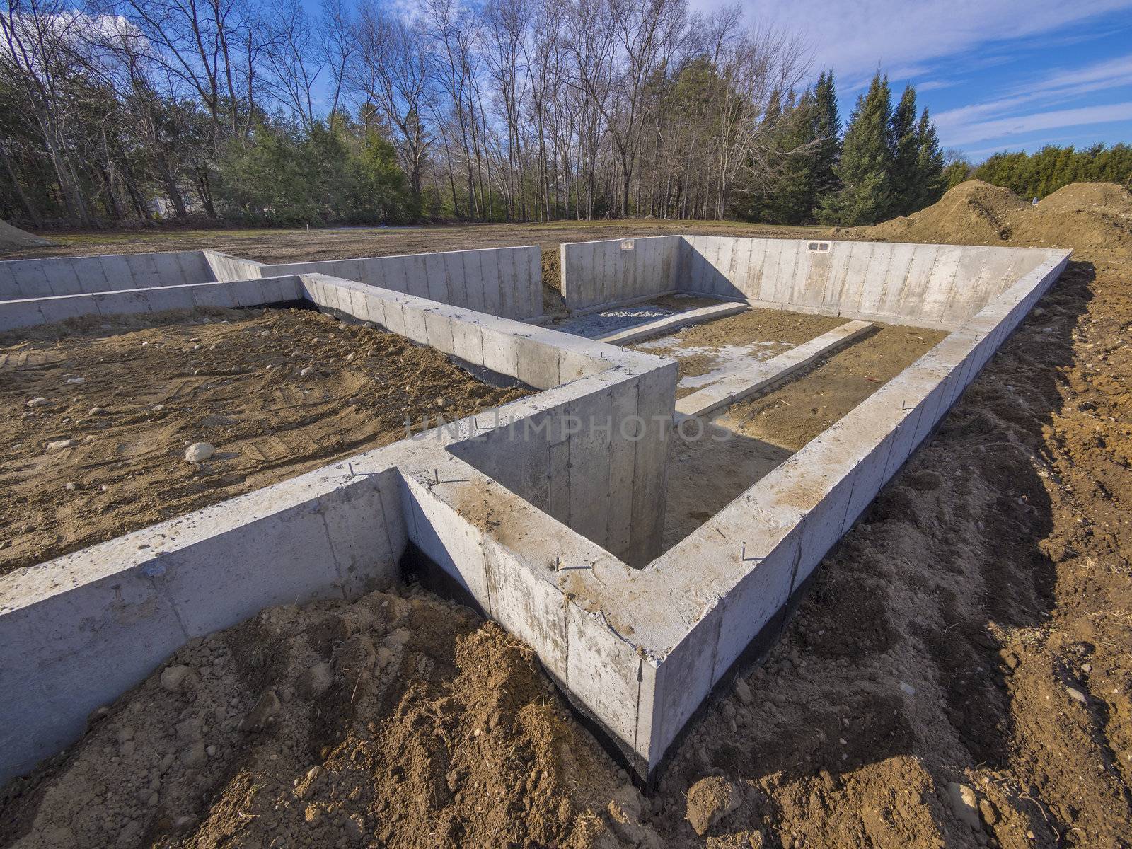Concrete foundation for a new house by f/2sumicron
