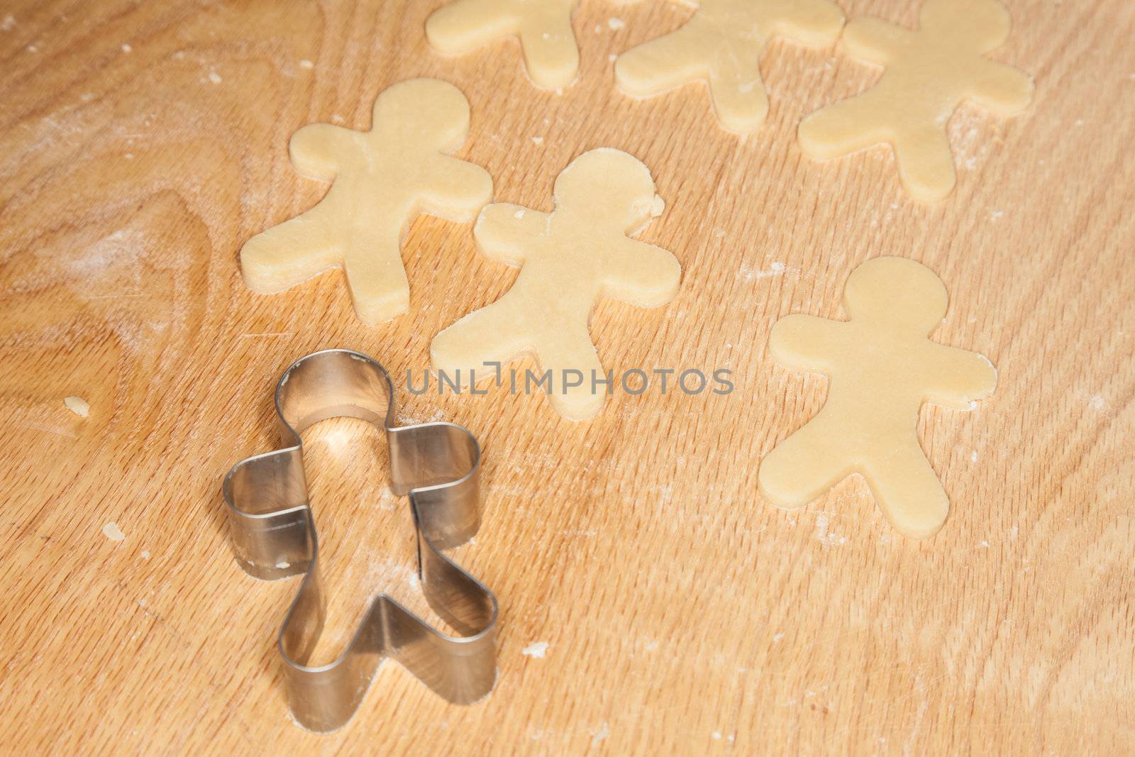 Making shortbread cookies together at home before Christmas.