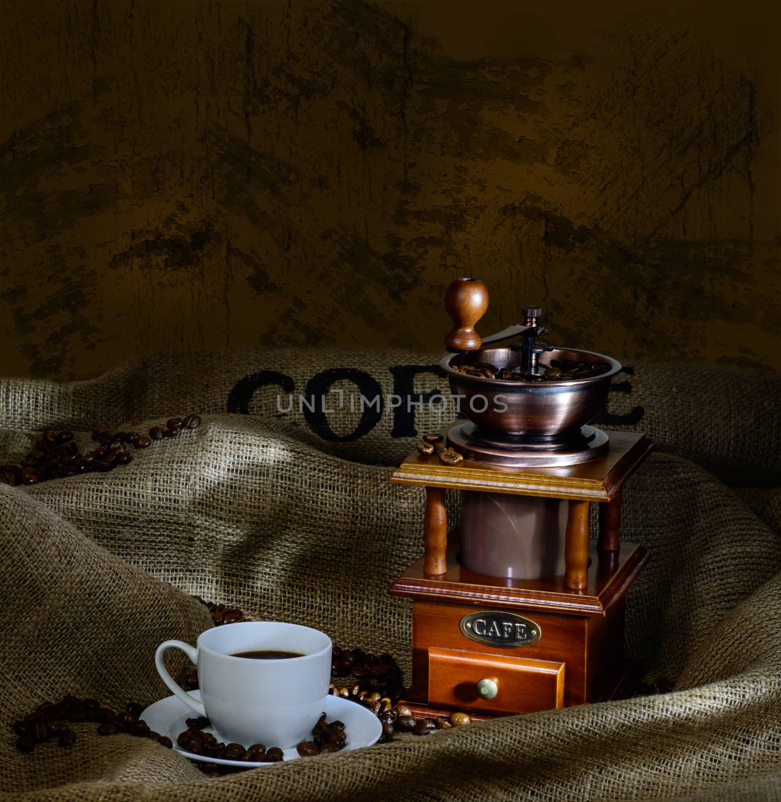 coffee mill and cup by adam121