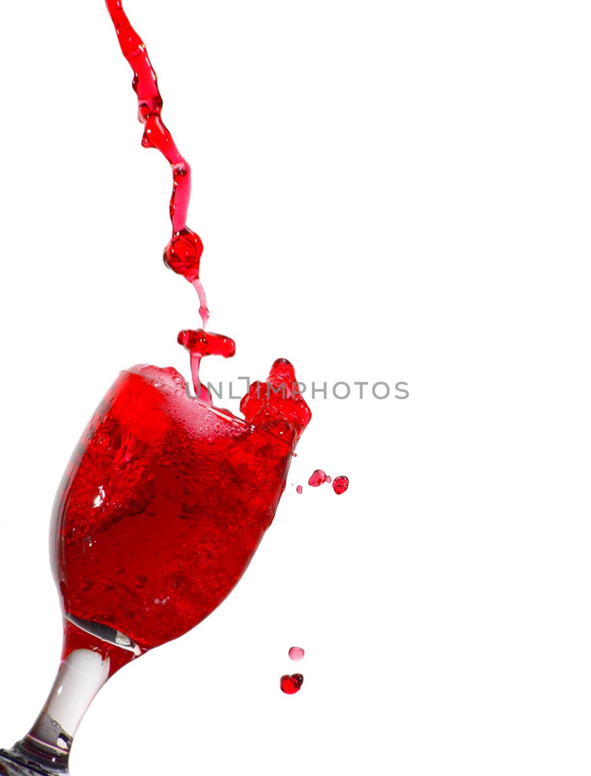 glass of red juice by adam121