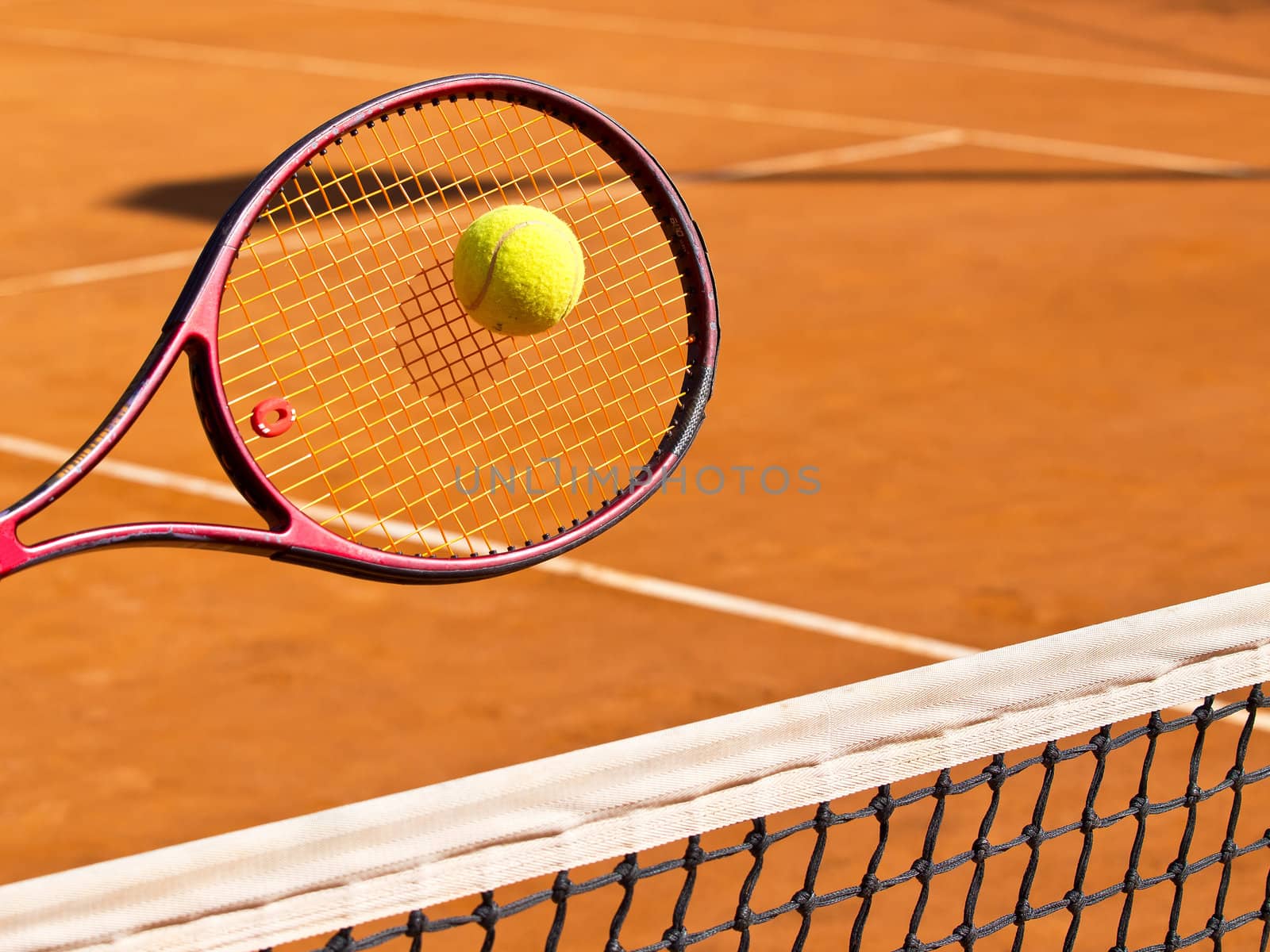 tennis racket and the ball 