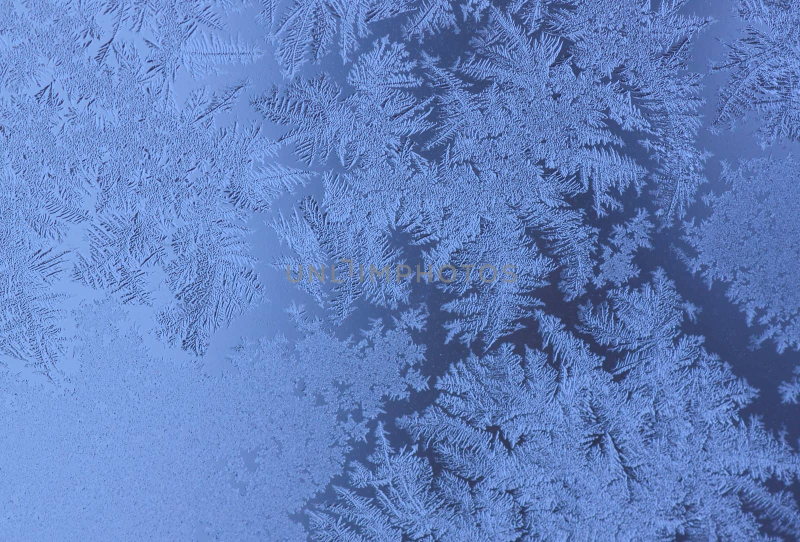 close up of frost on a window