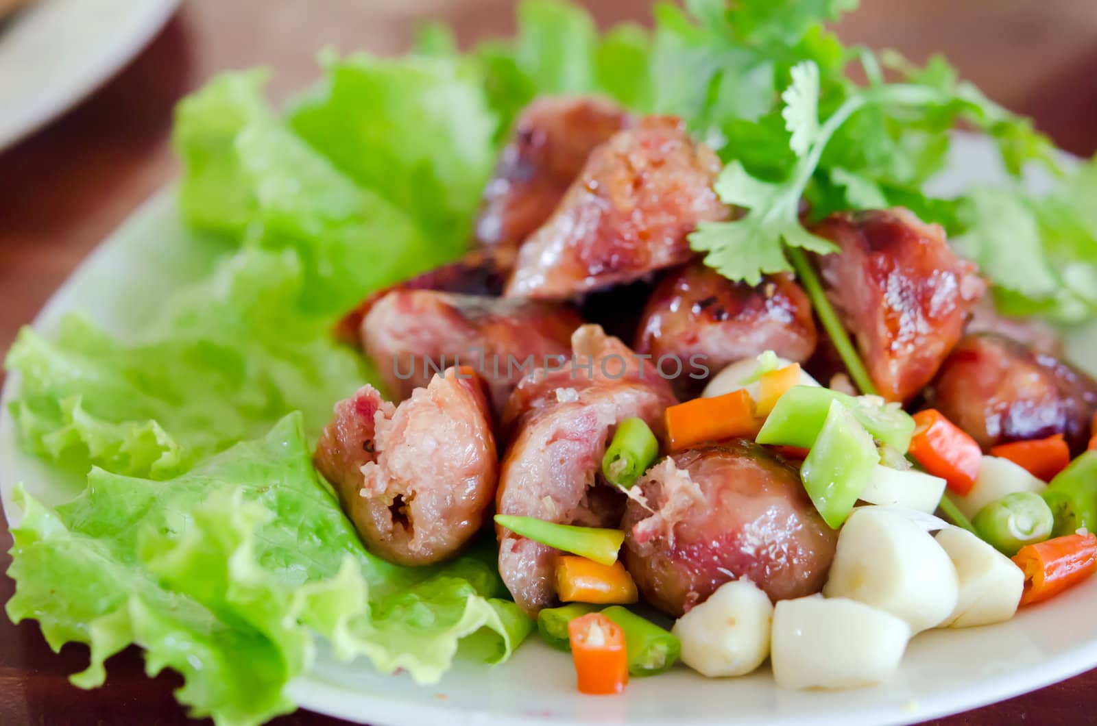 Thais call " Sai krok isan " , Thai Style Sausage .