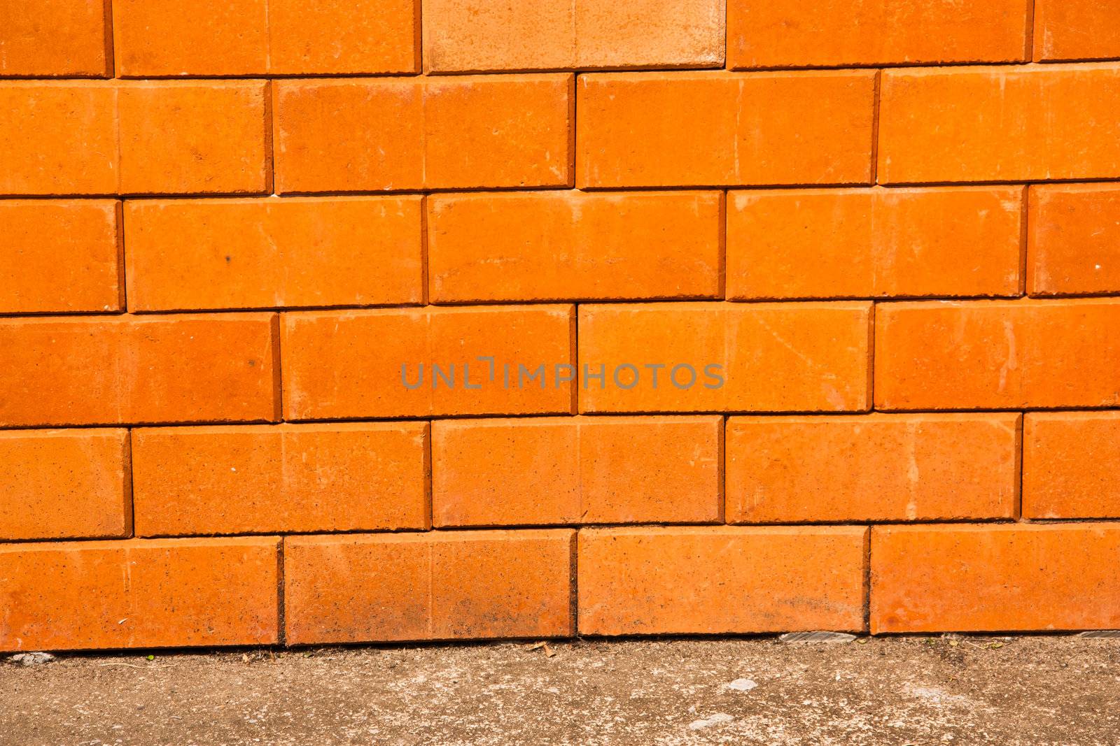 Masonry block walls.  The wall installation took place from the cement floor.