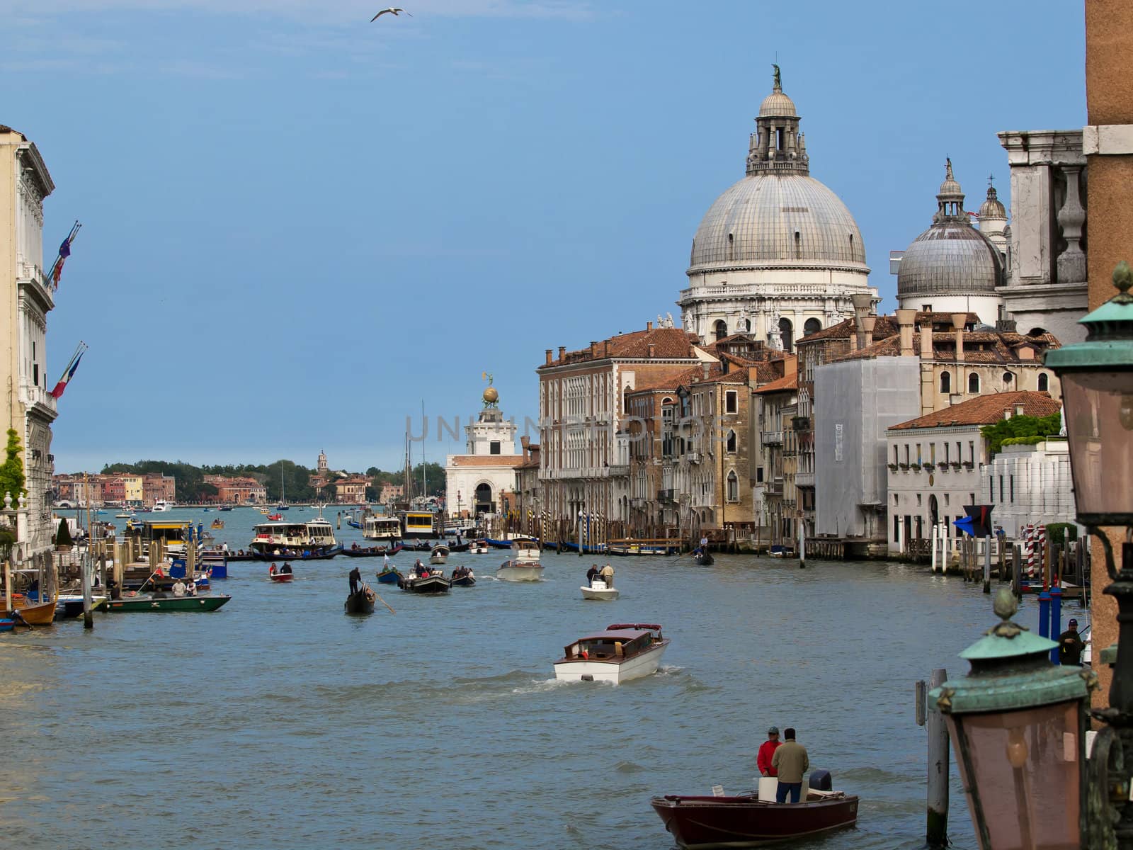 traffic in grand canal in Venice