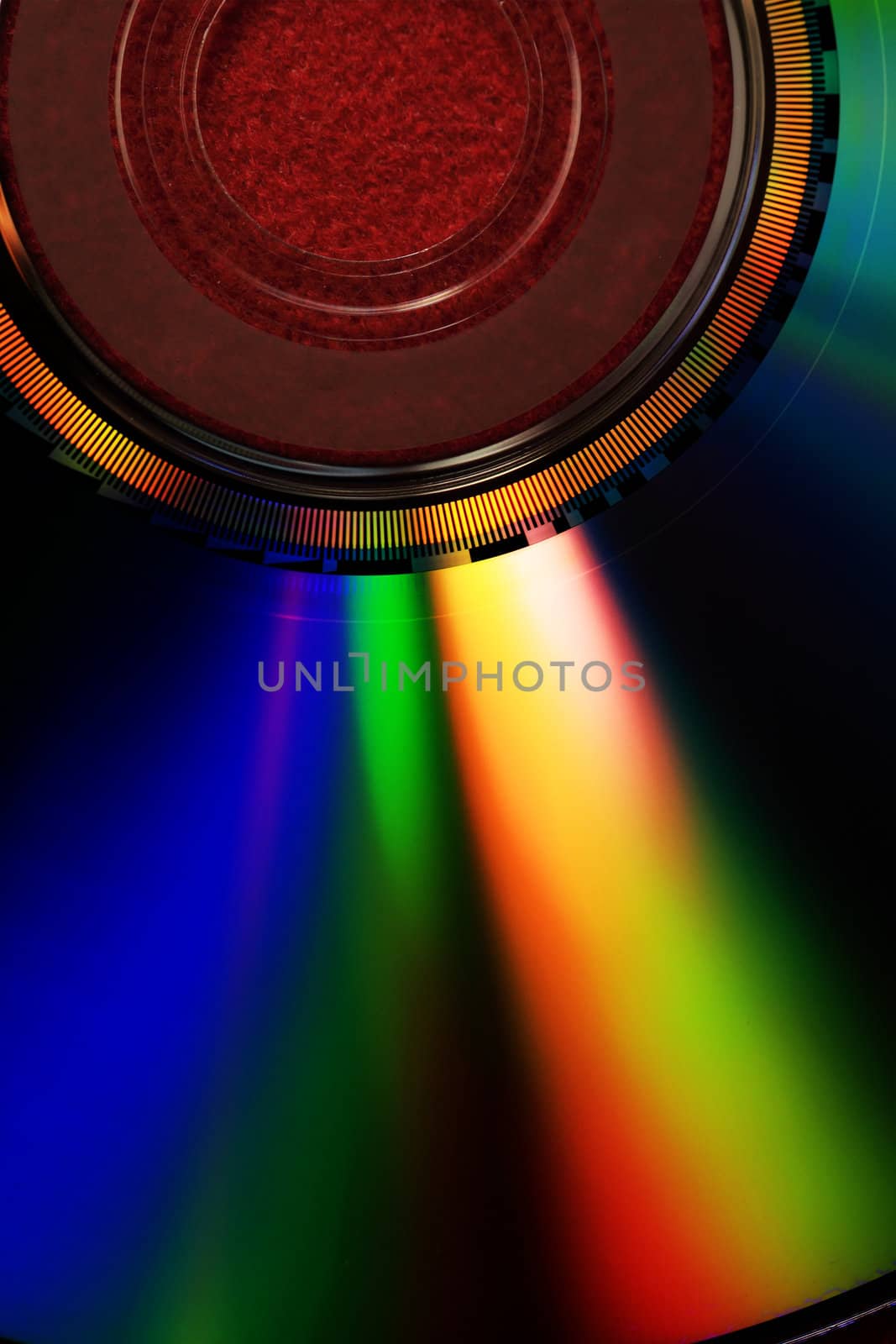 Compact disk isolated on black background