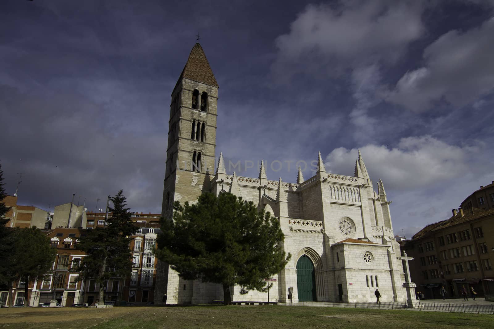 Ghotic Church of La Antigua in Valladolid, Spain