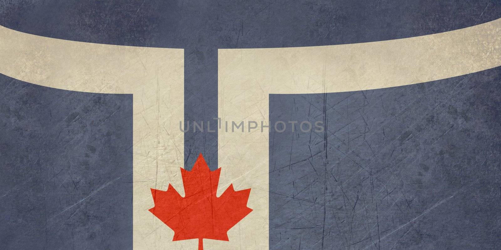 Grunge Toronto city flag is official colors, Canada.