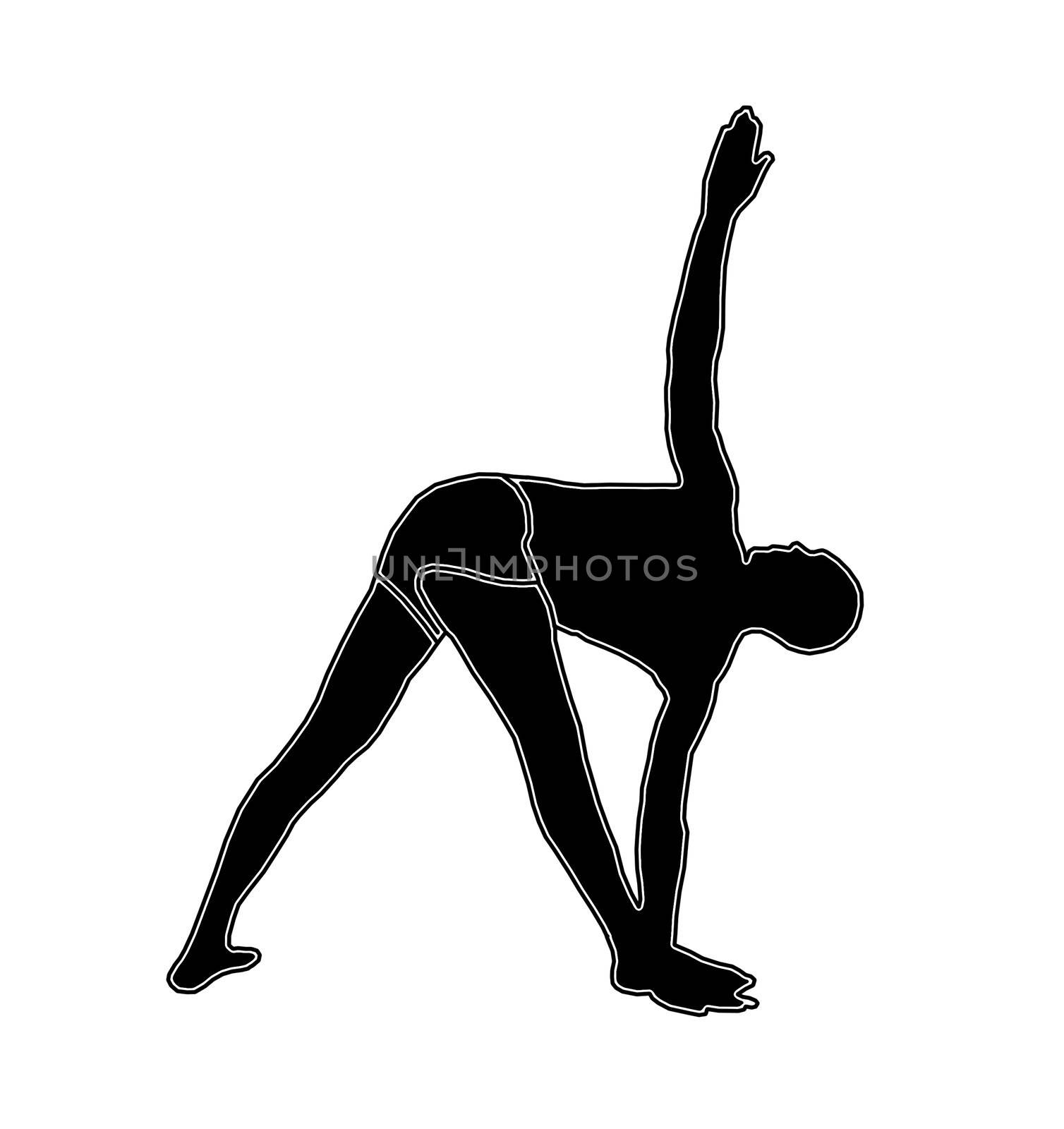 man practicing yoga in position