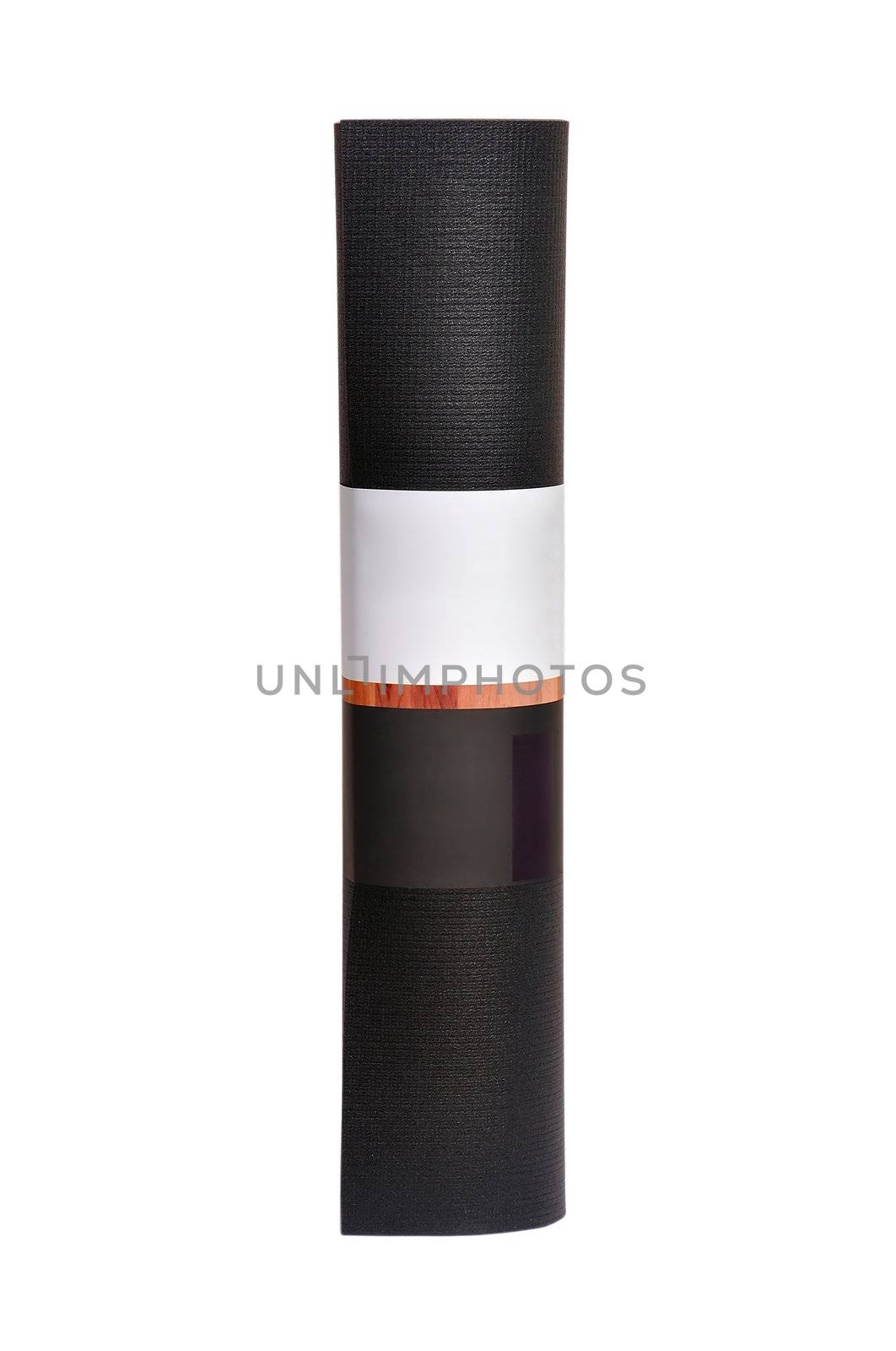 roll yoga mat on a white background
