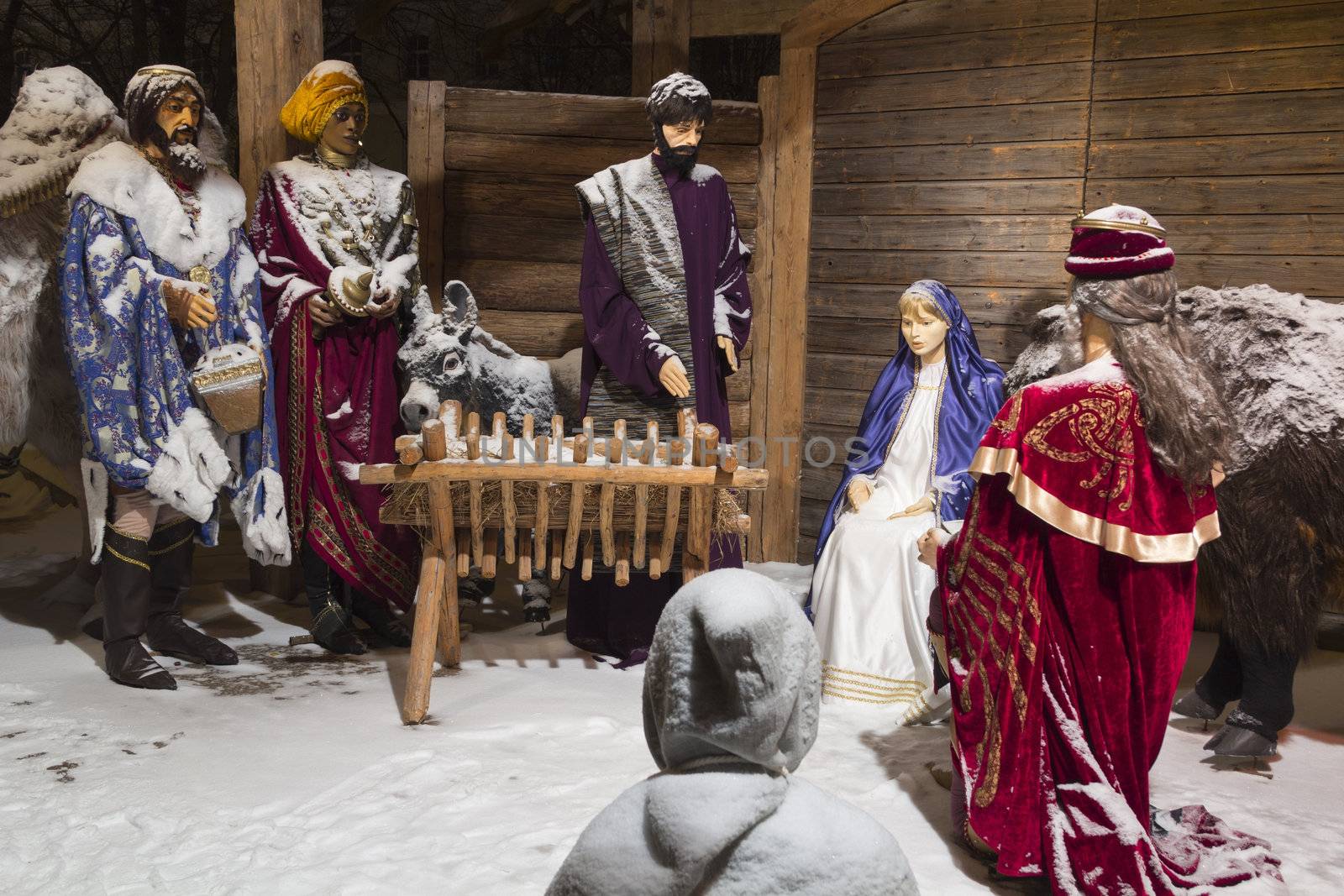 Christmas installation - the birth of Jesus by aleksaskv