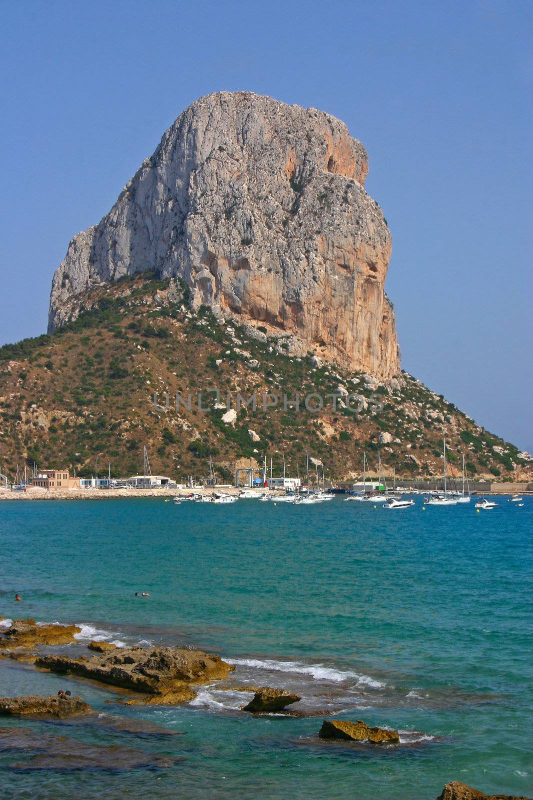 The famous rock penon de ifach in Calpe - Costa Blanca