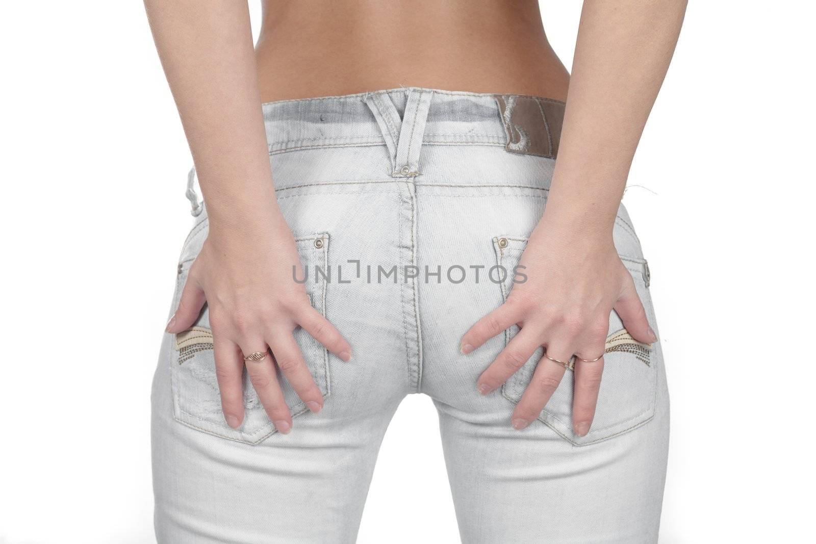 Topless Woman In Jeans. by mettus