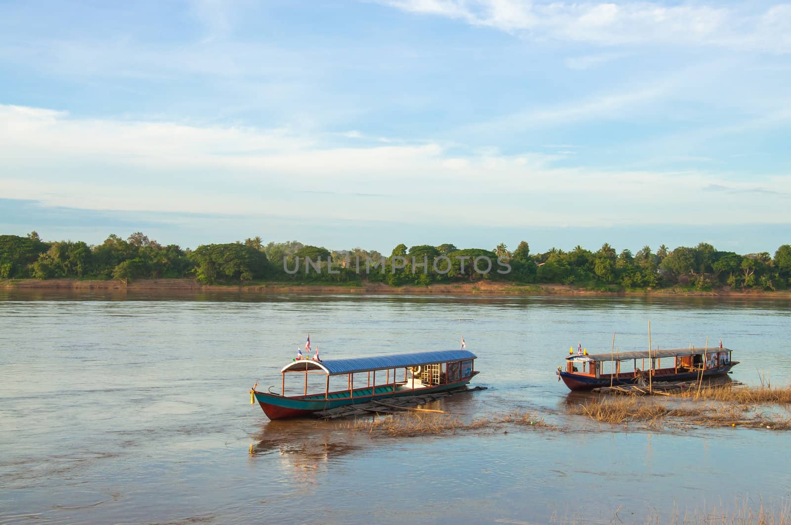 Landscape view of Khong river.